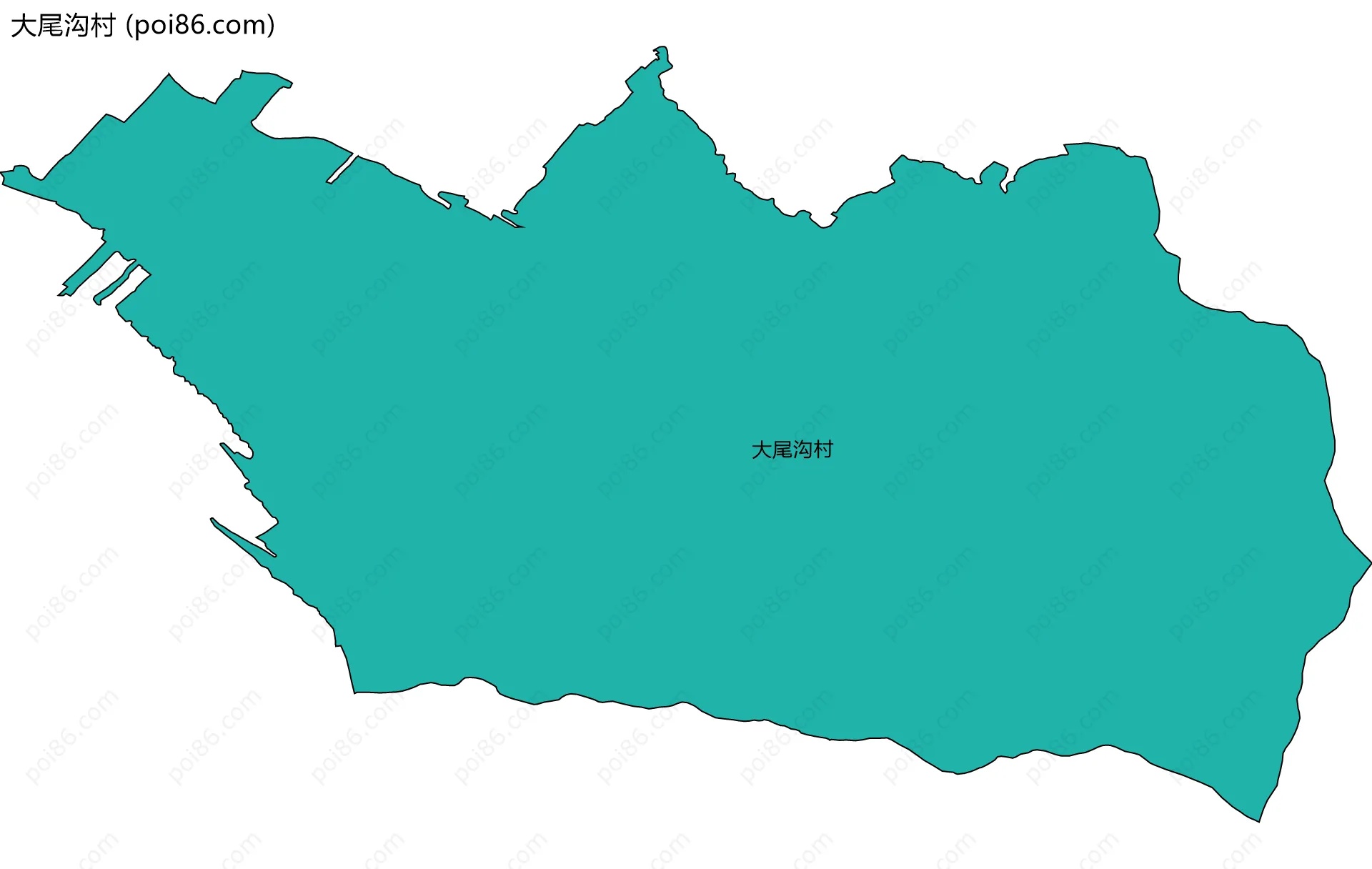 大尾沟村边界地图