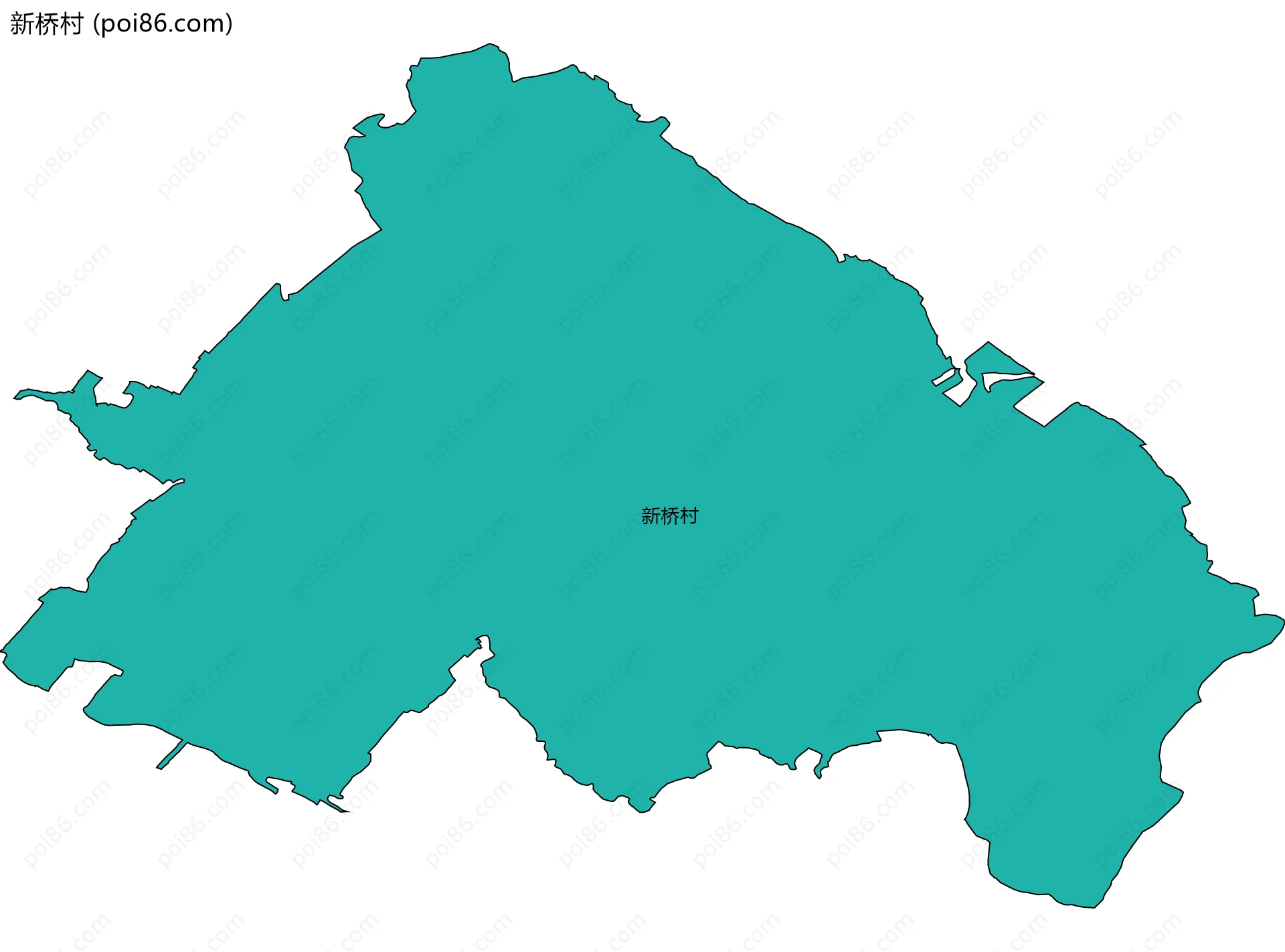 新桥村边界地图