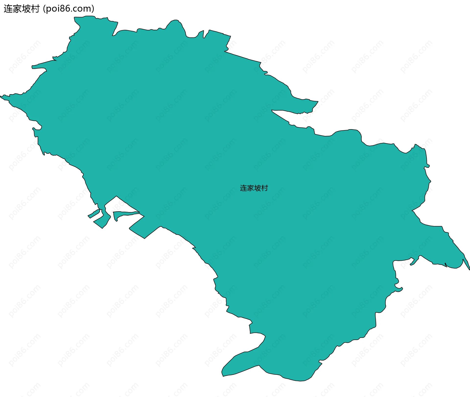 连家坡村边界地图