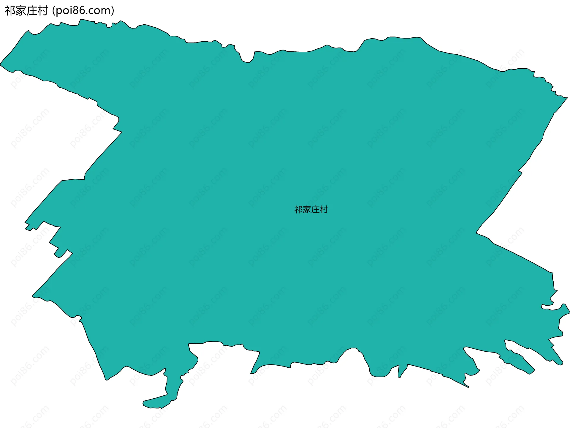 祁家庄村边界地图