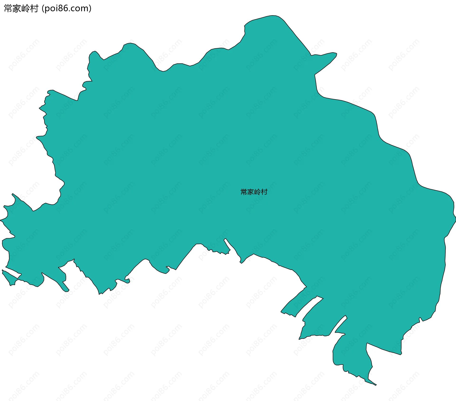 常家岭村边界地图