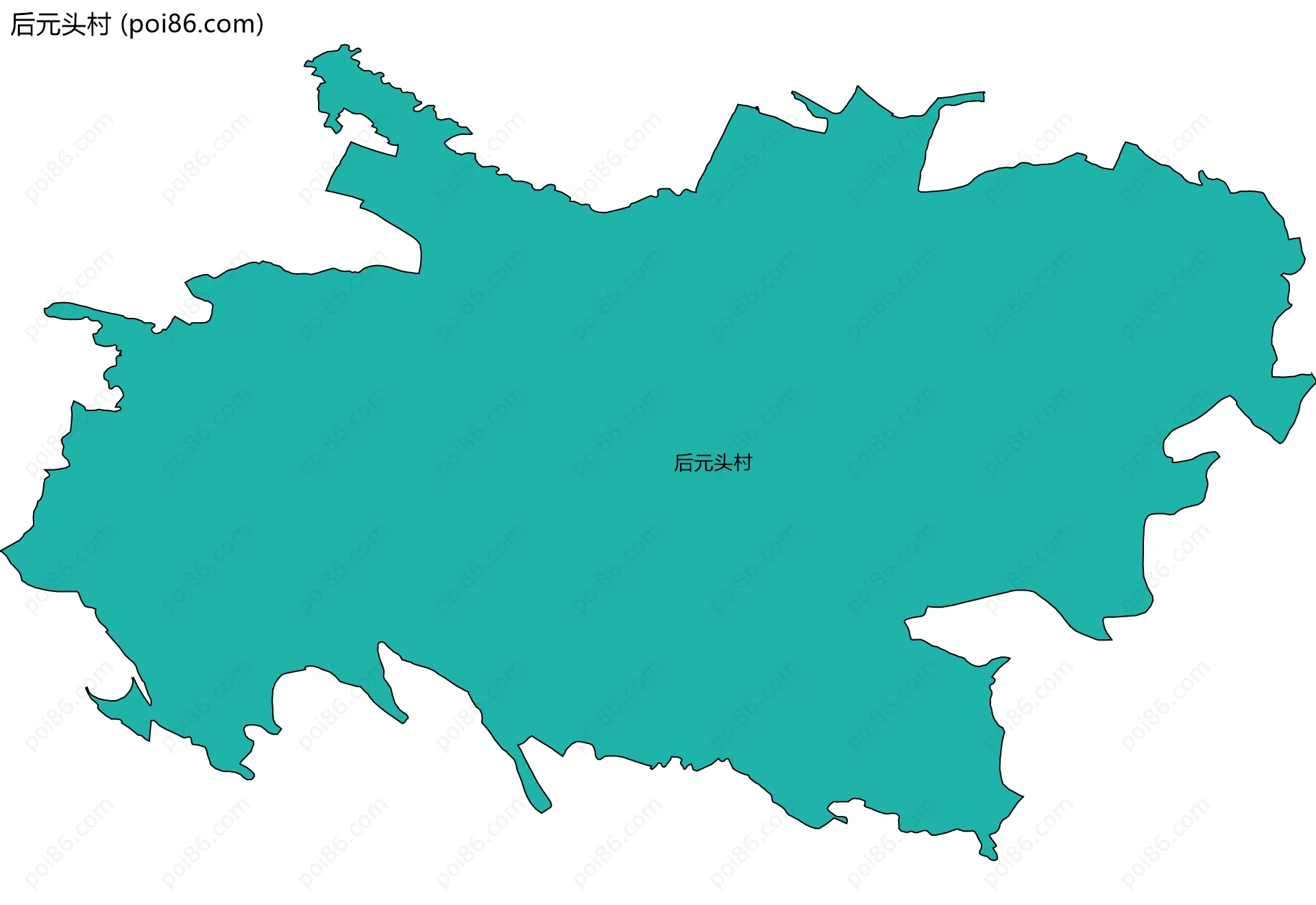 后元头村边界地图