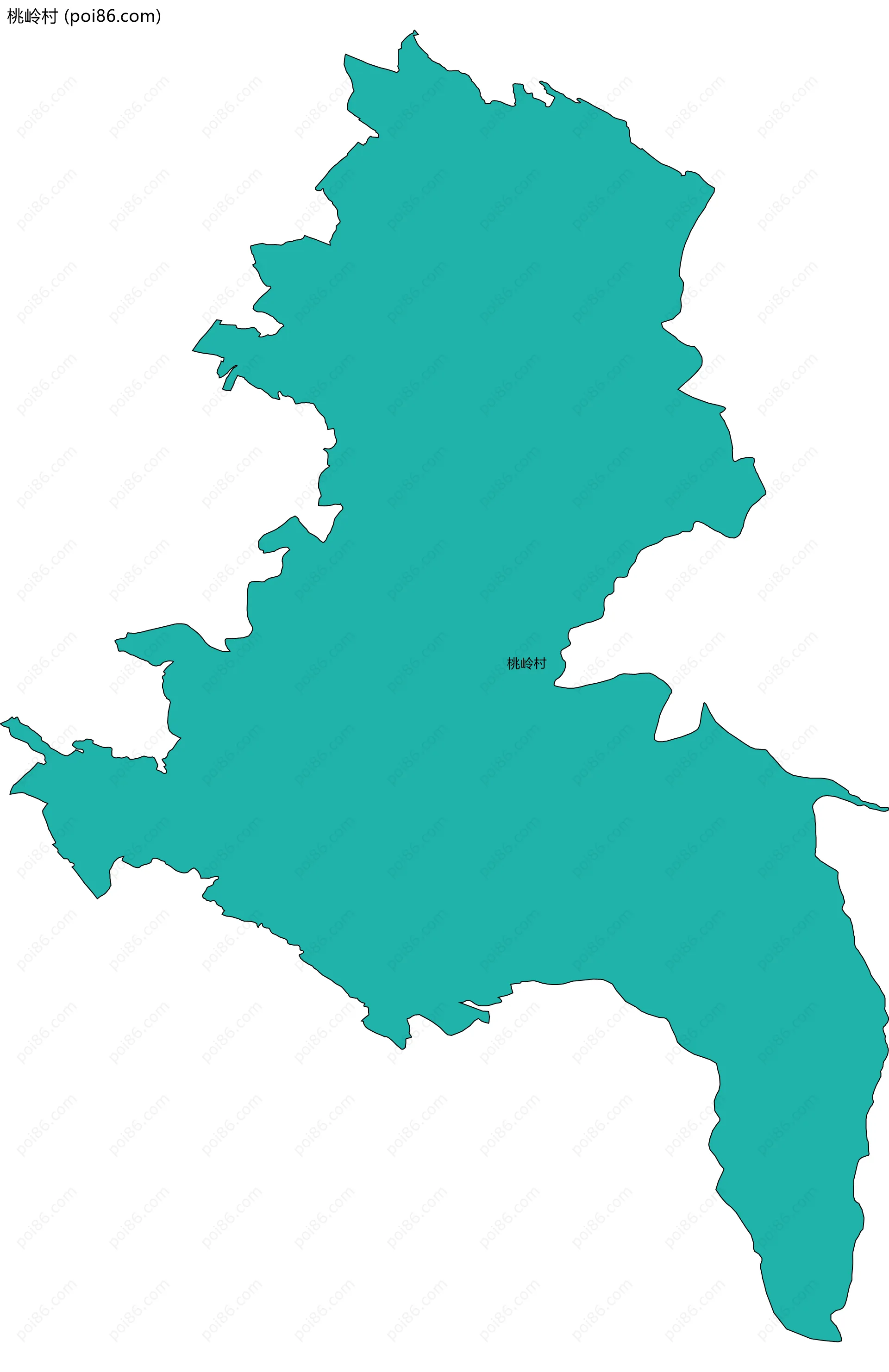 桃岭村边界地图