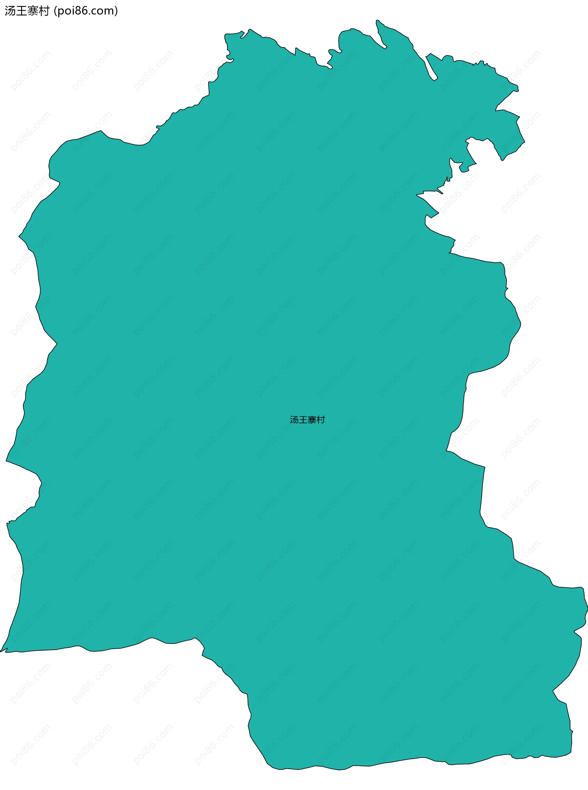 汤王寨村边界地图