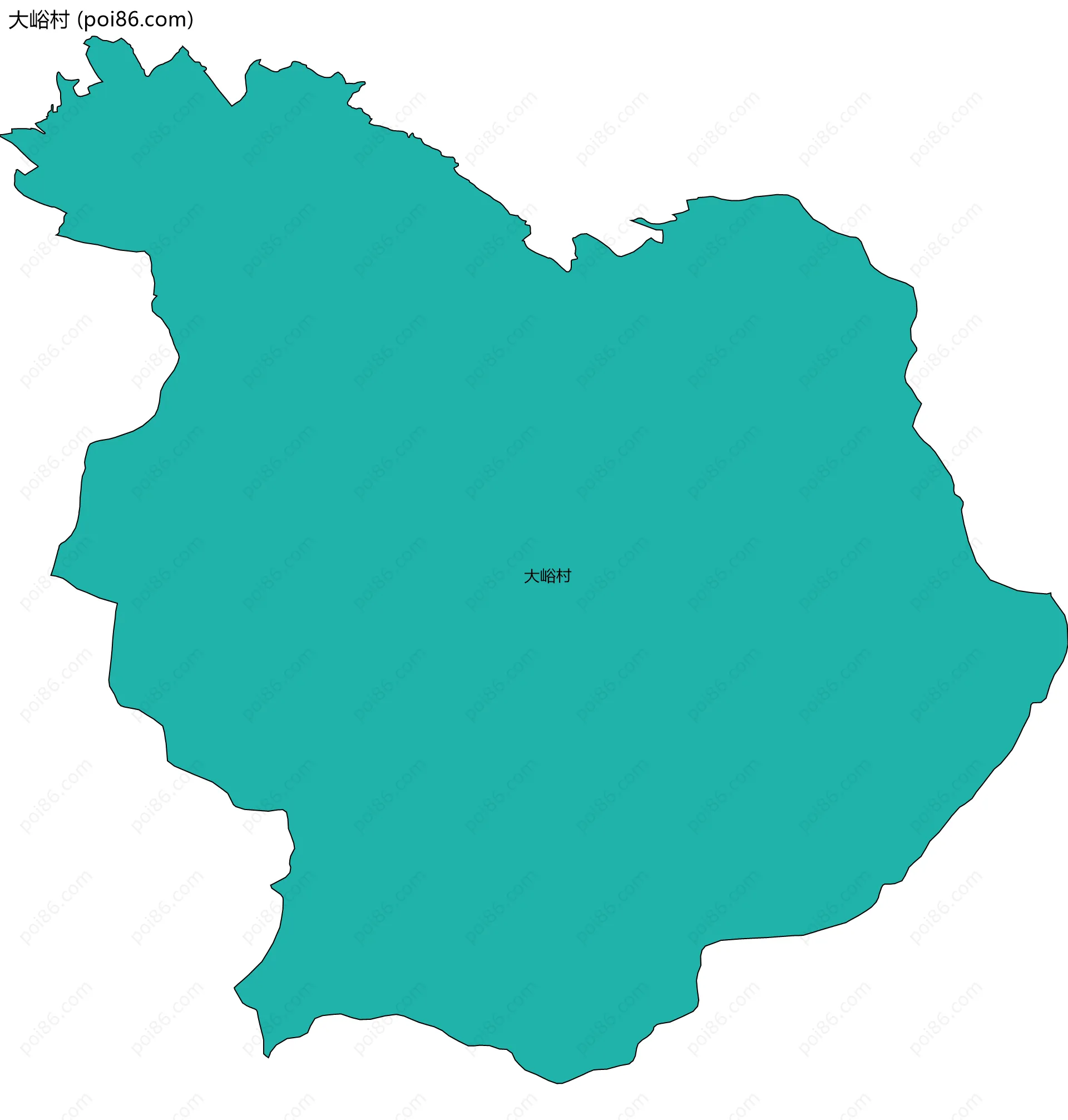 大峪村边界地图