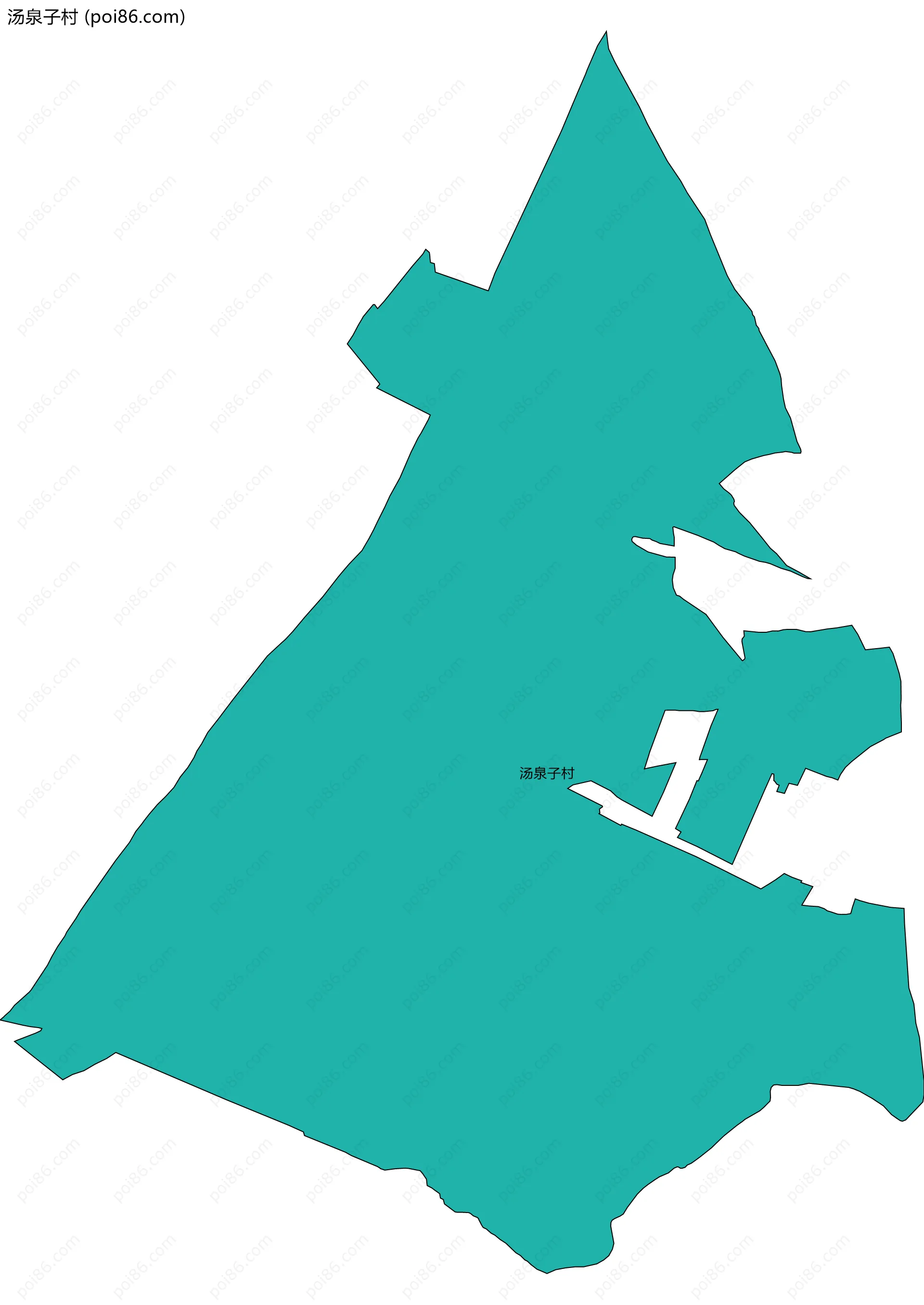 汤泉子村边界地图