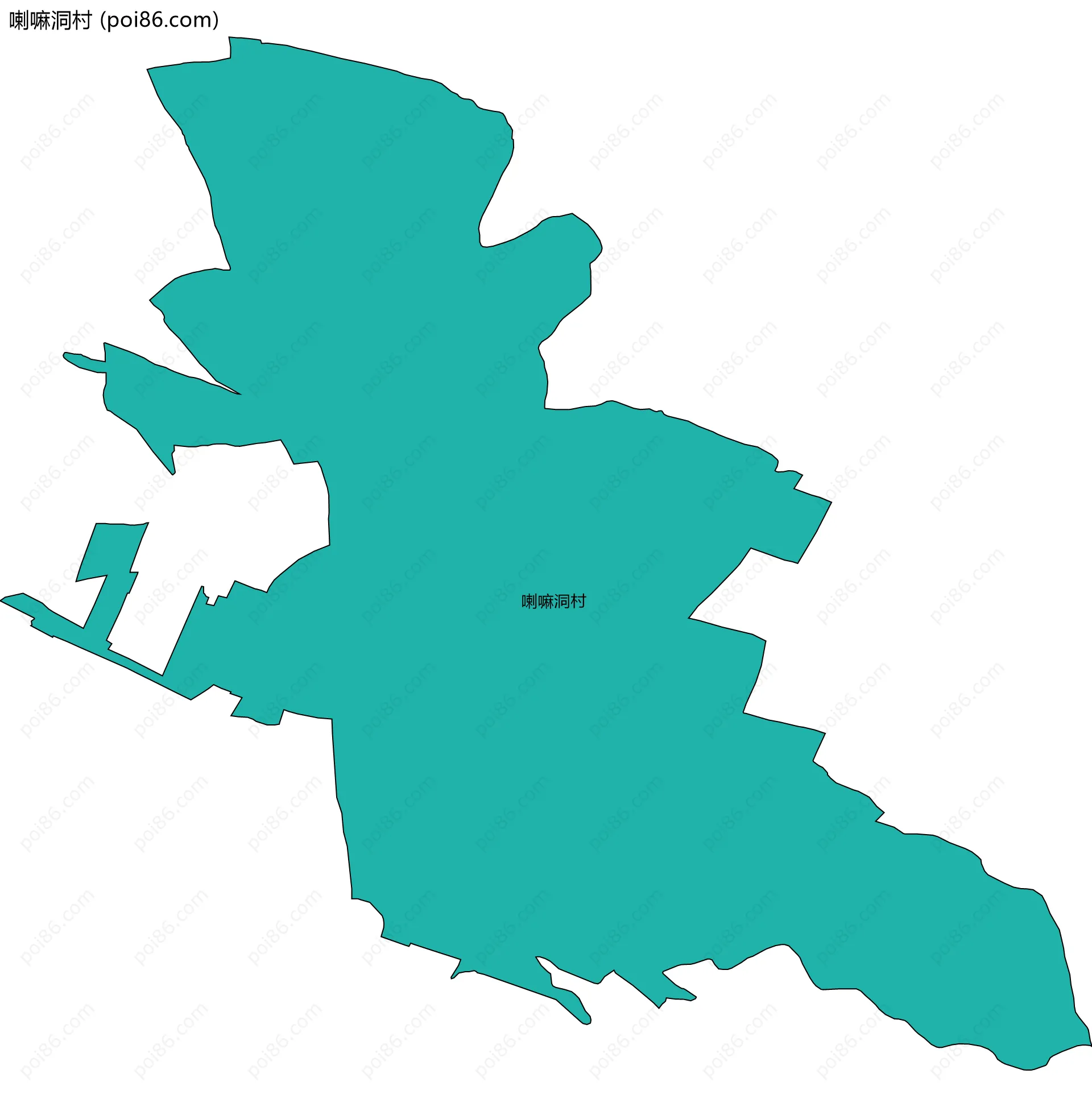 喇嘛洞村边界地图