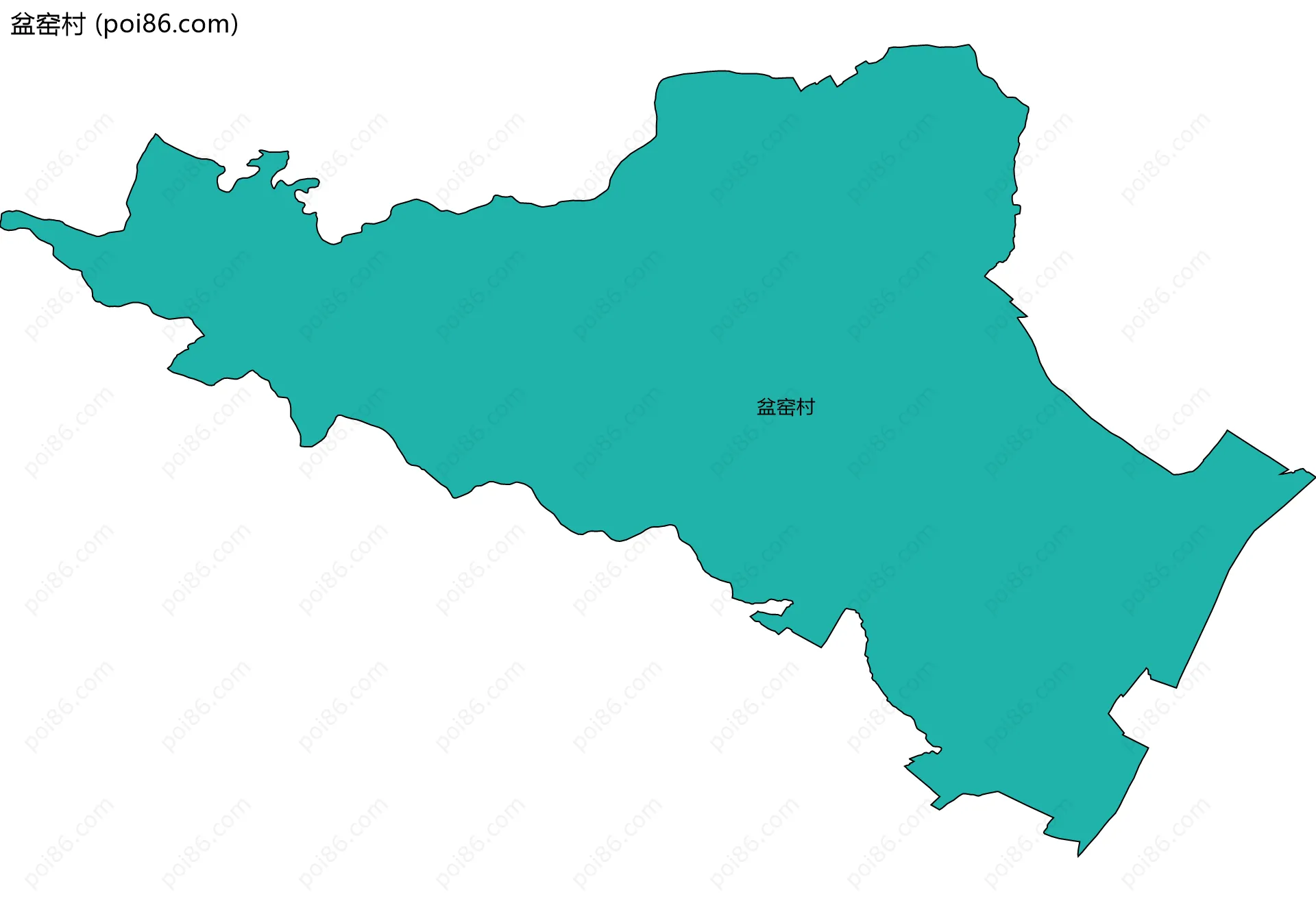 盆窑村边界地图