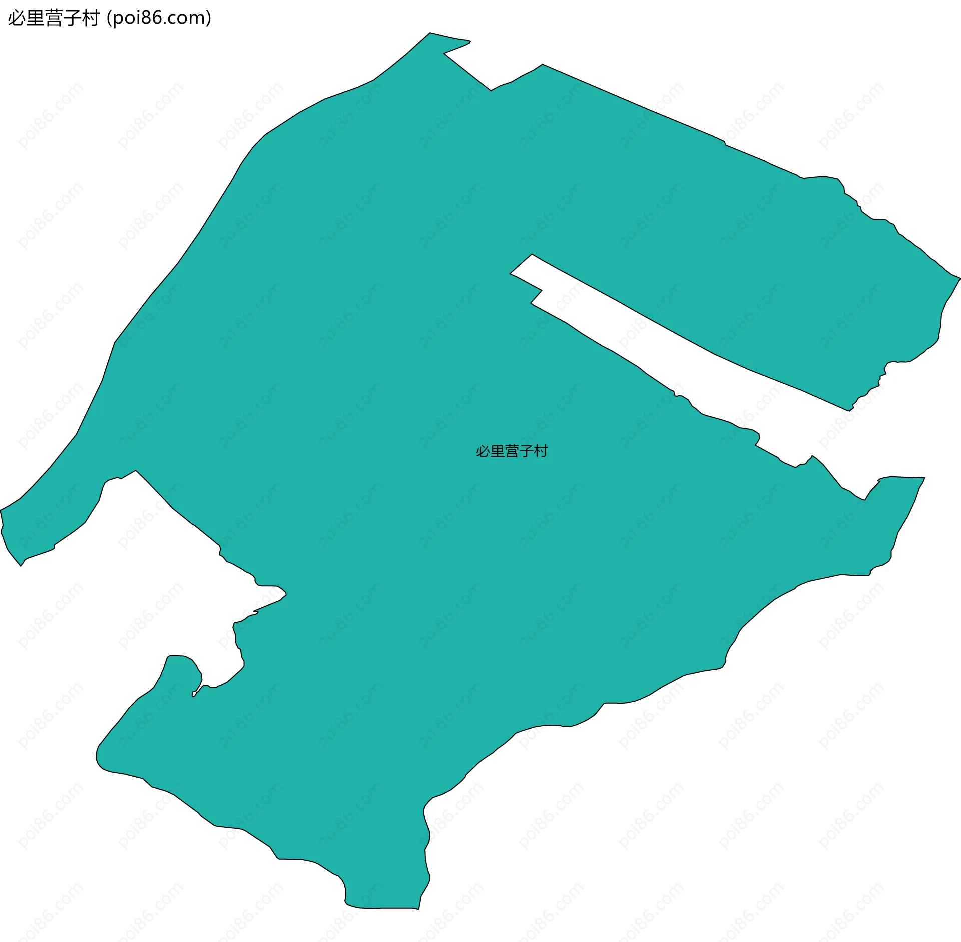 必里营子村边界地图