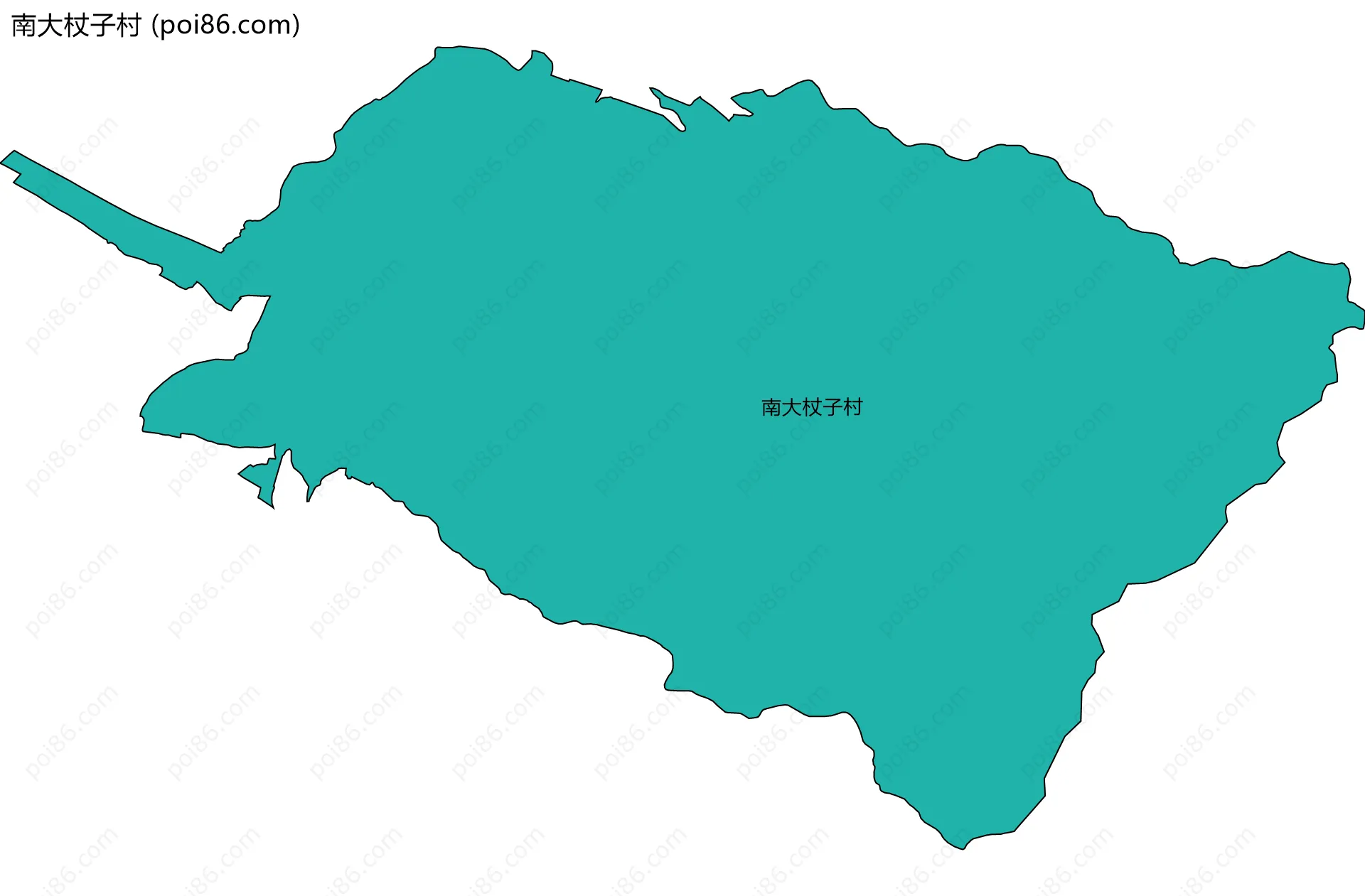 南大杖子村边界地图