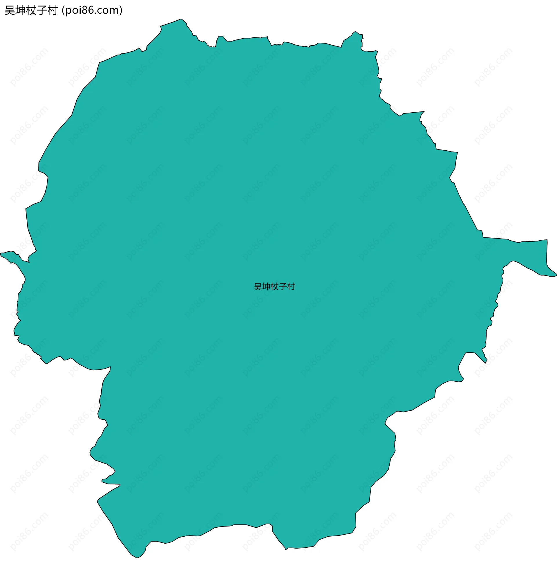 吴坤杖子村边界地图