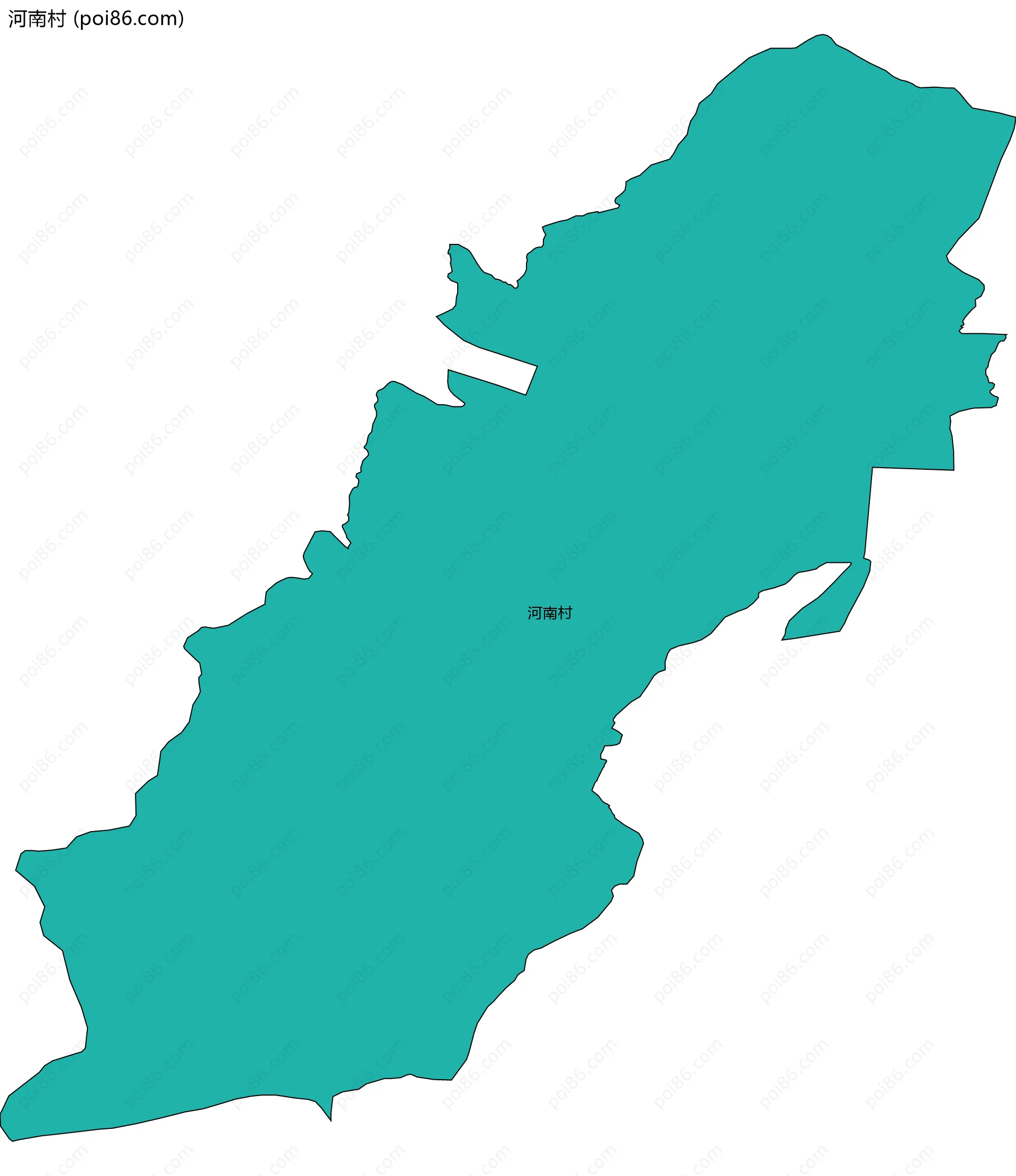 河南村边界地图