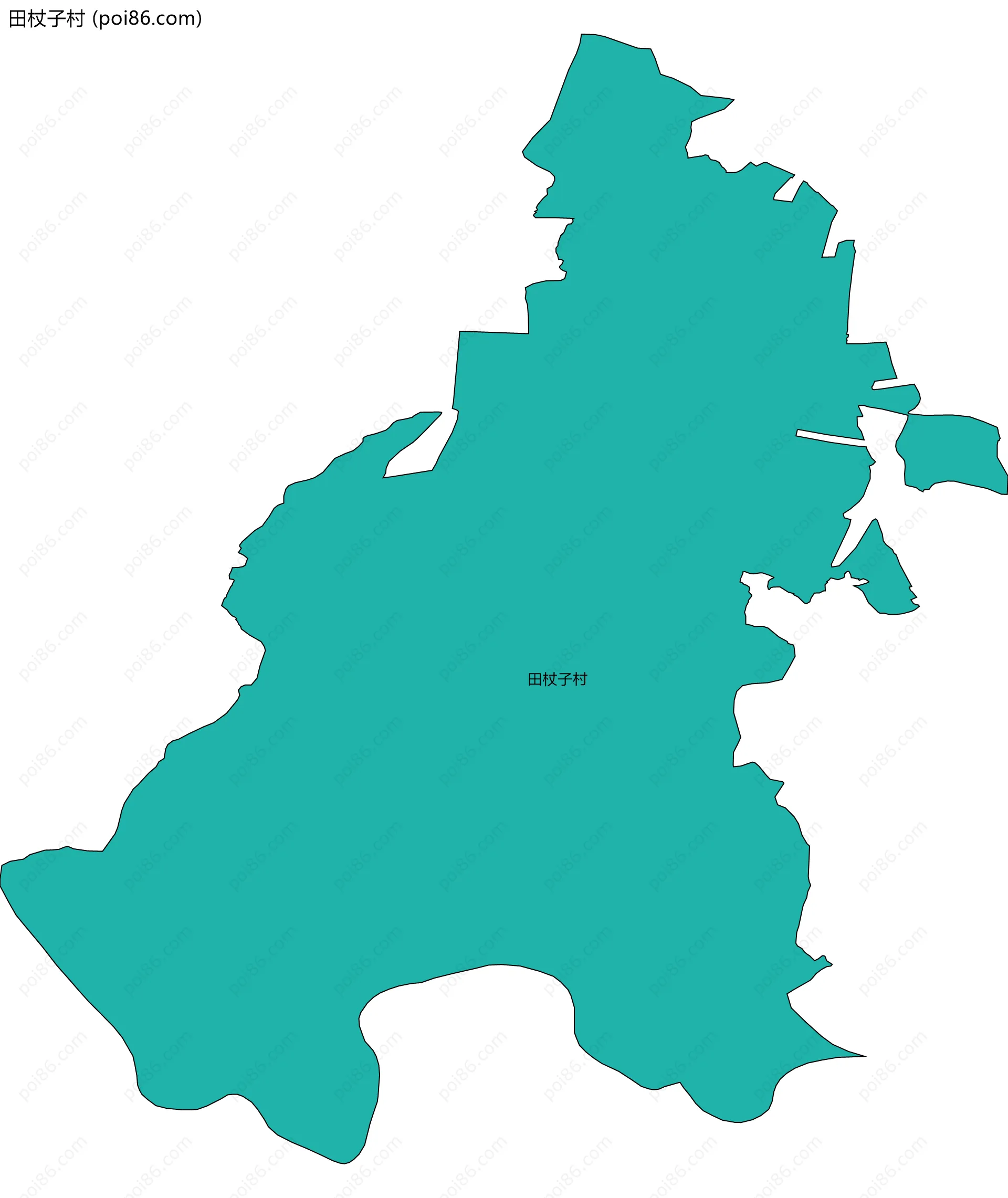 田杖子村边界地图