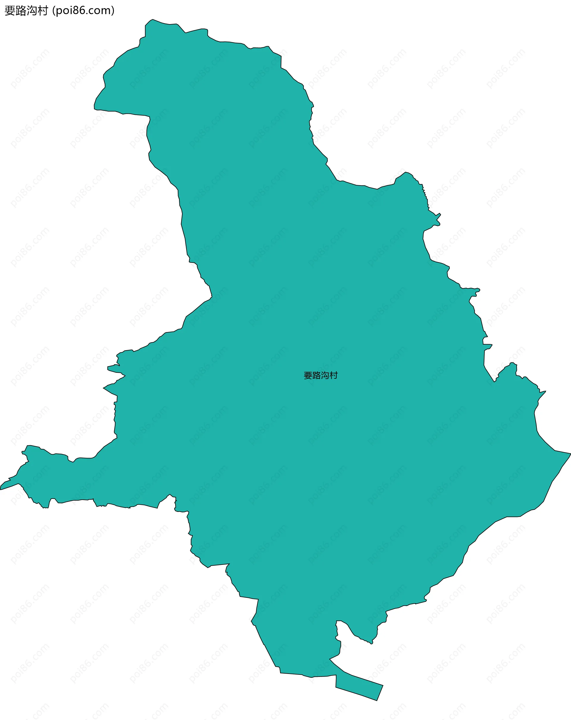 要路沟村边界地图