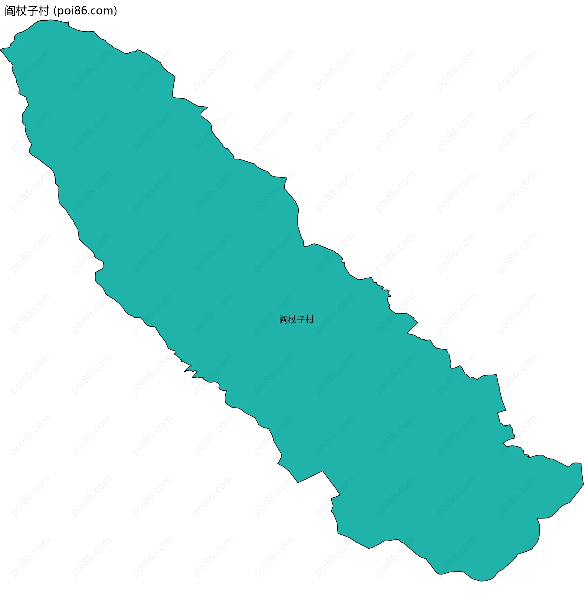 阎杖子村边界地图