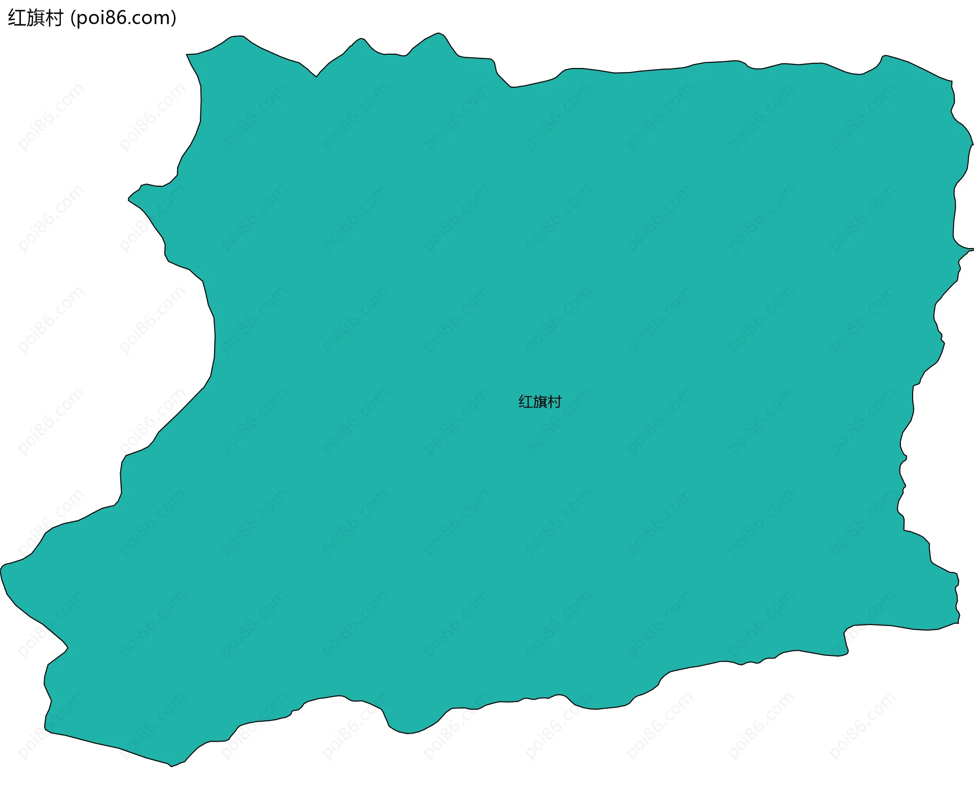 红旗村边界地图