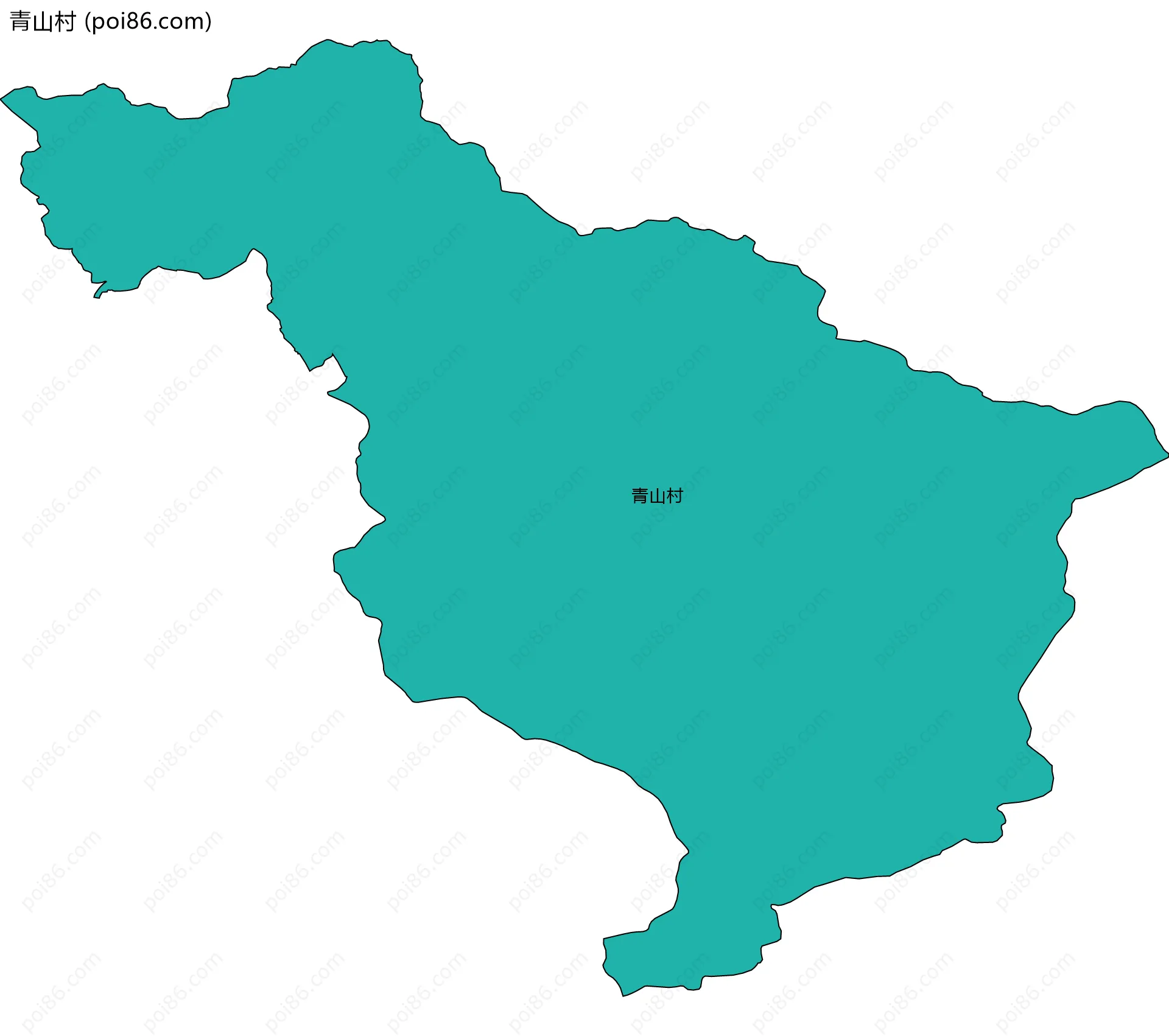 青山村边界地图