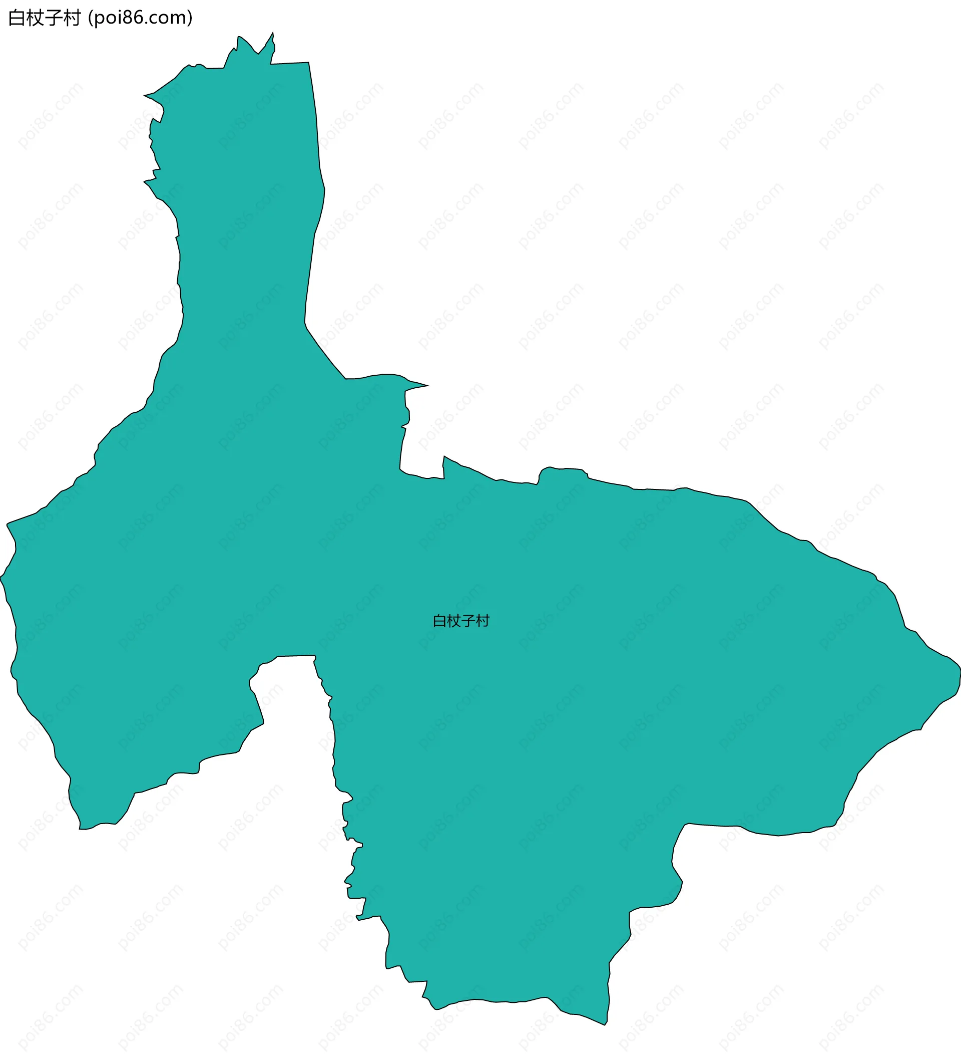 白杖子村边界地图