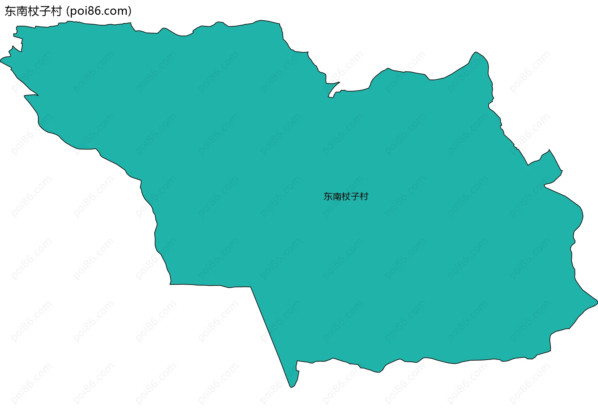 东南杖子村边界地图