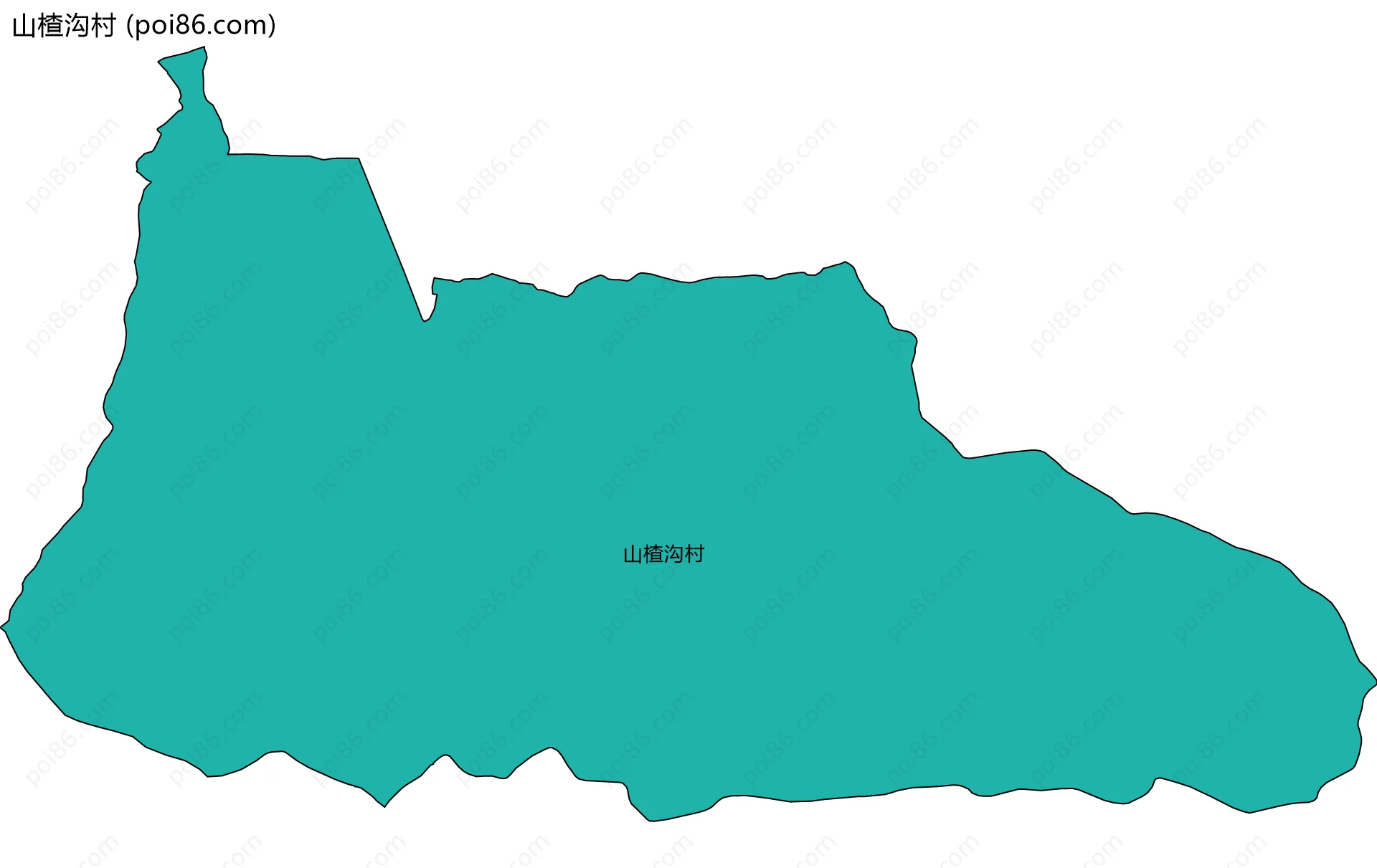 山楂沟村边界地图