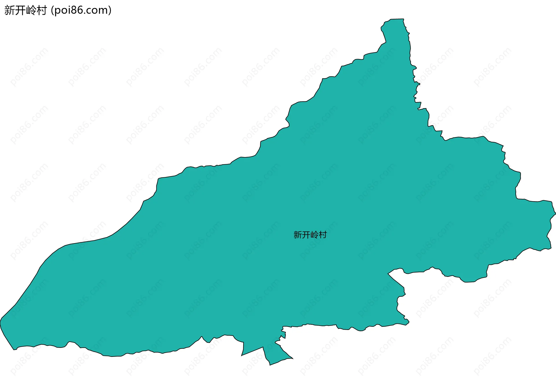 新开岭村边界地图