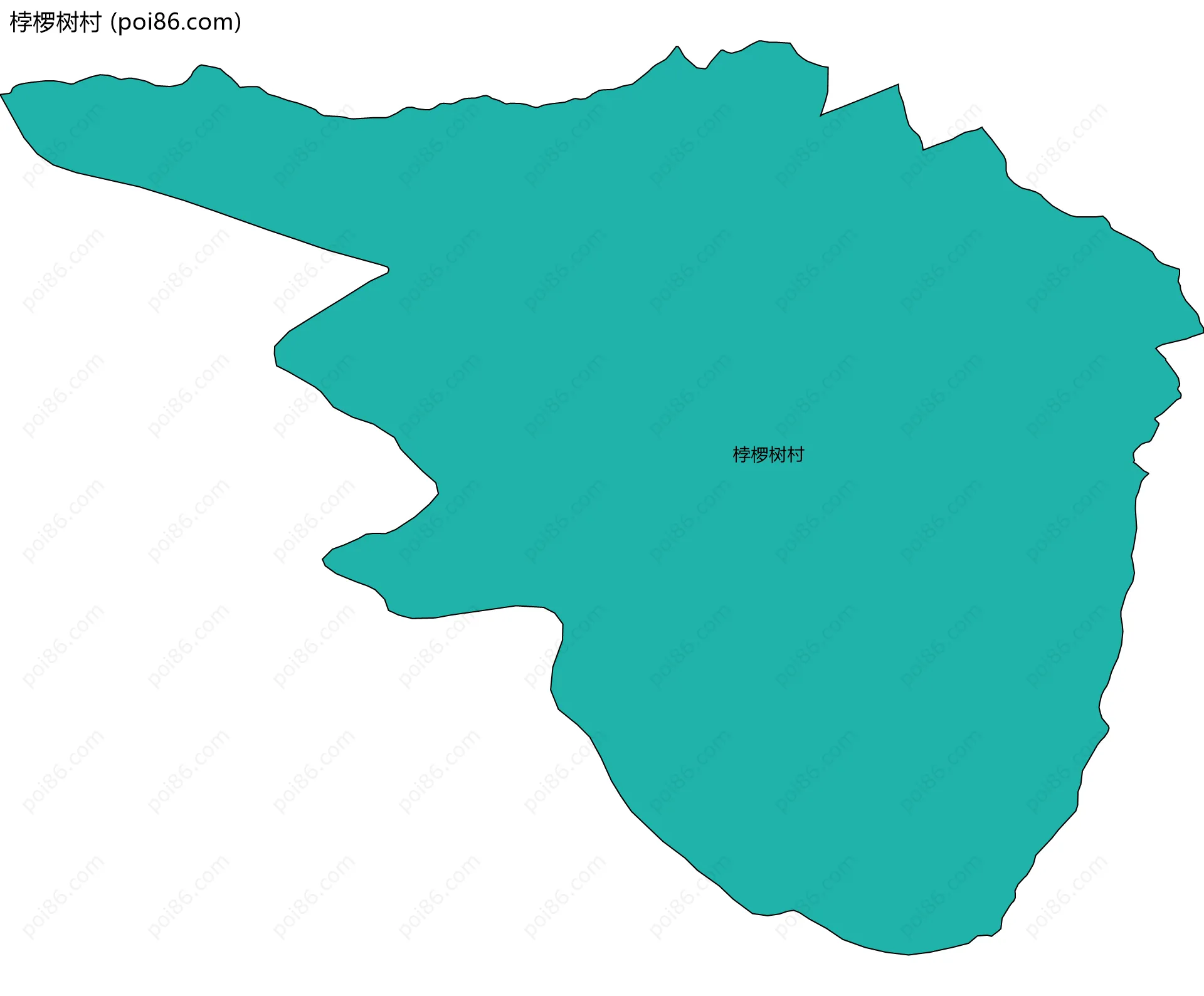 桲椤树村边界地图