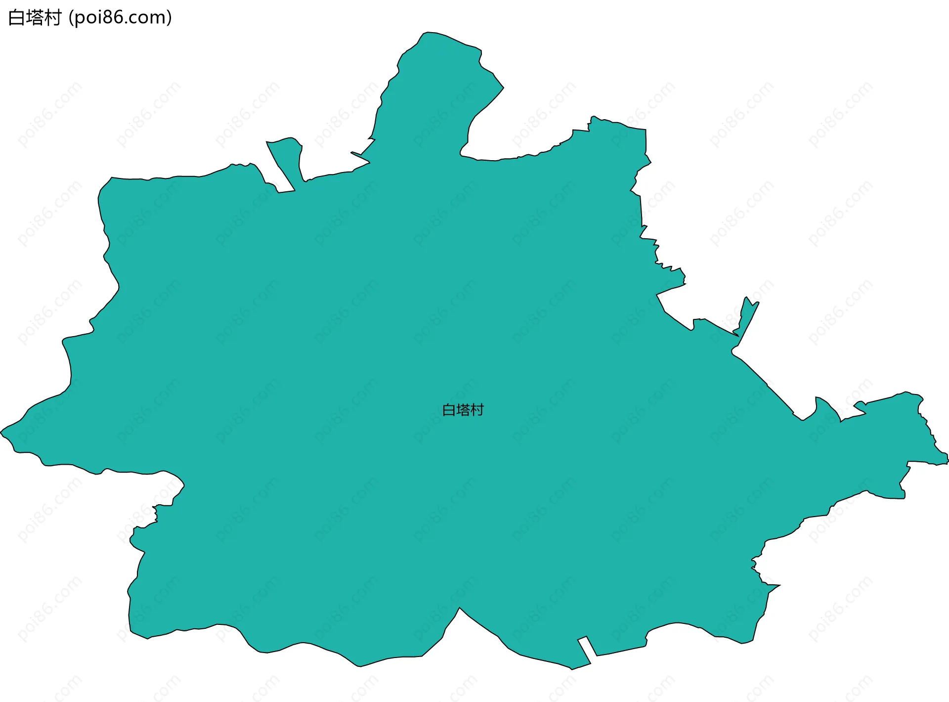 白塔村边界地图