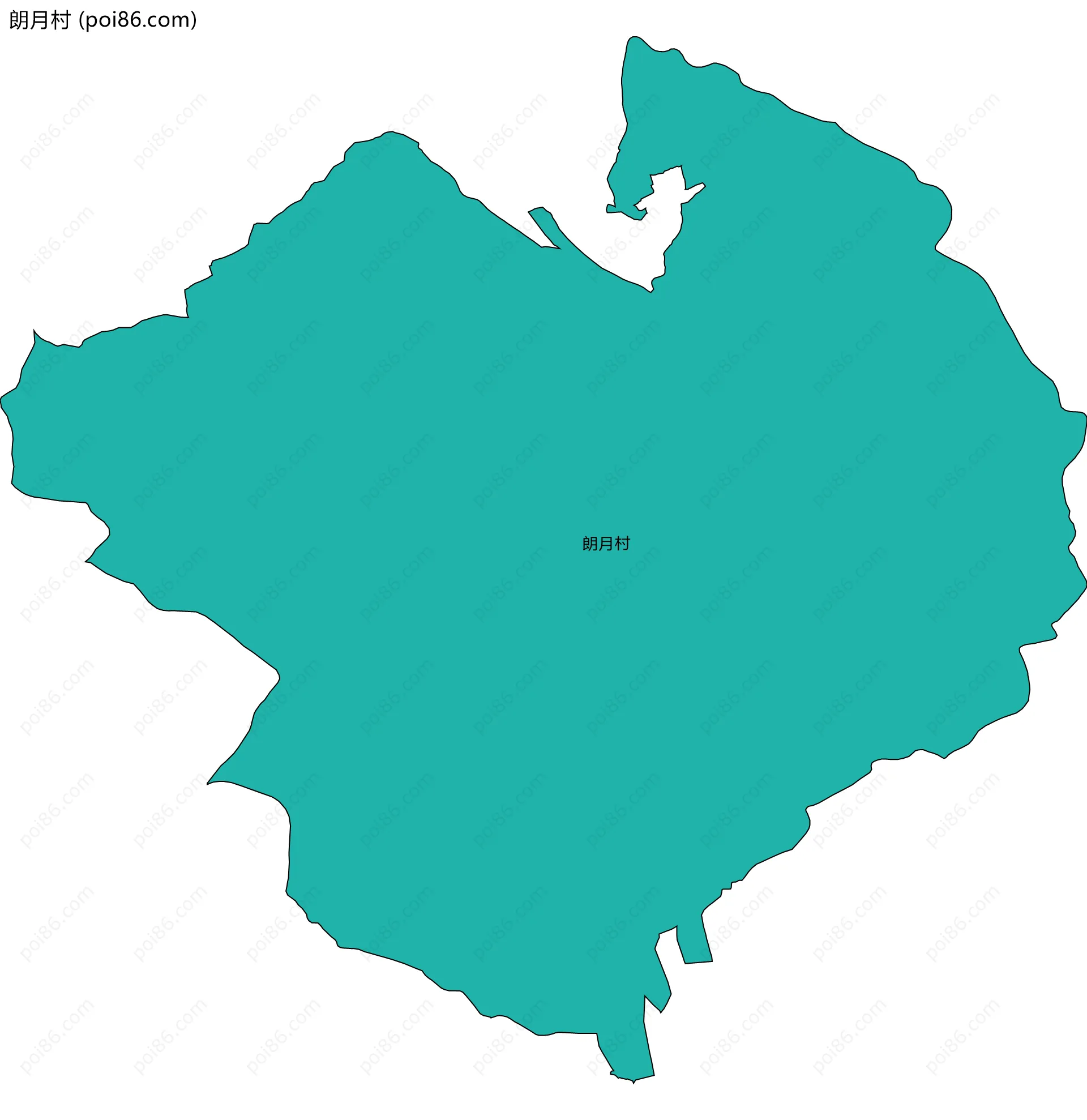 朗月村边界地图
