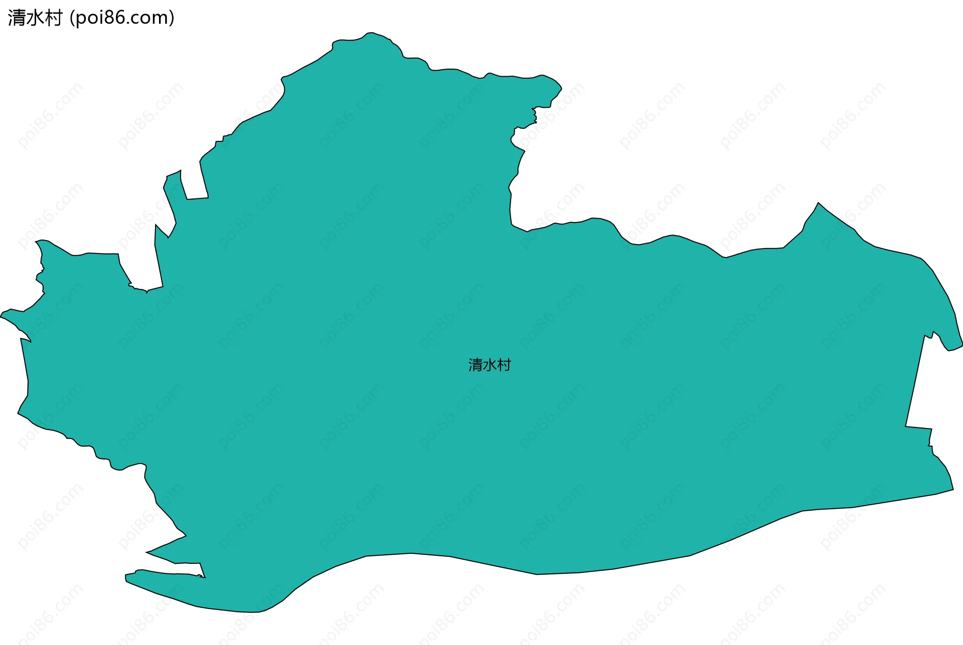 清水村边界地图