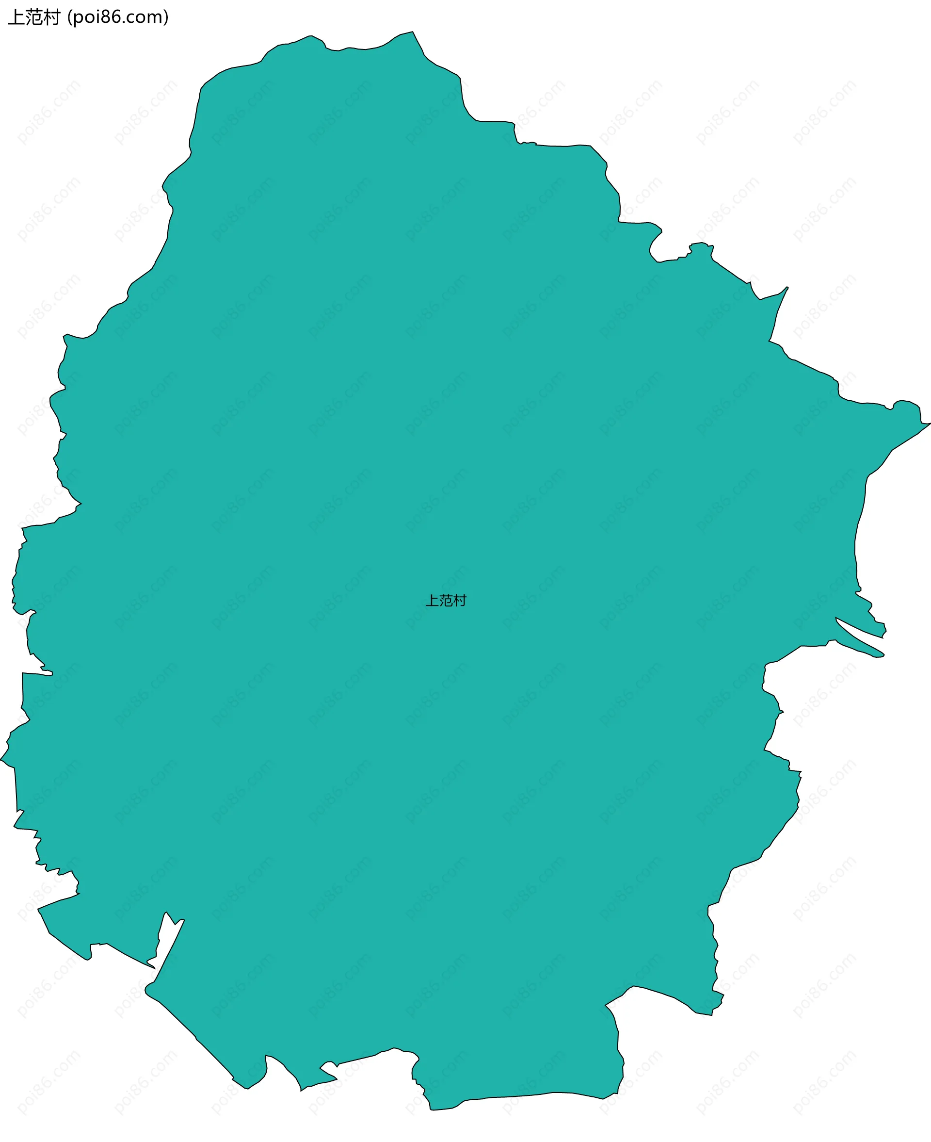 上范村边界地图