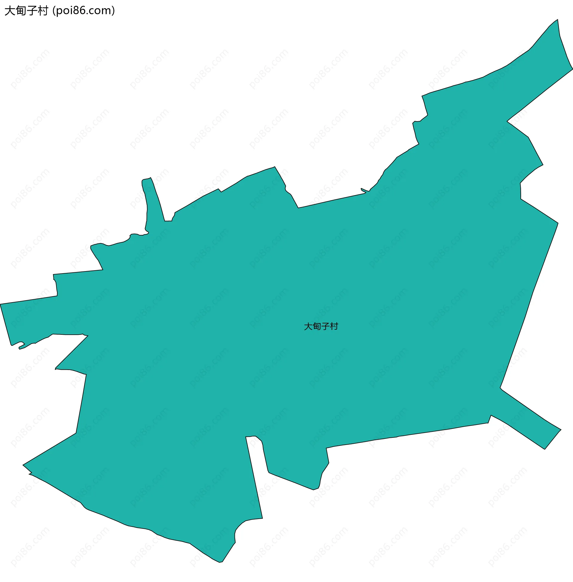 大甸子村边界地图