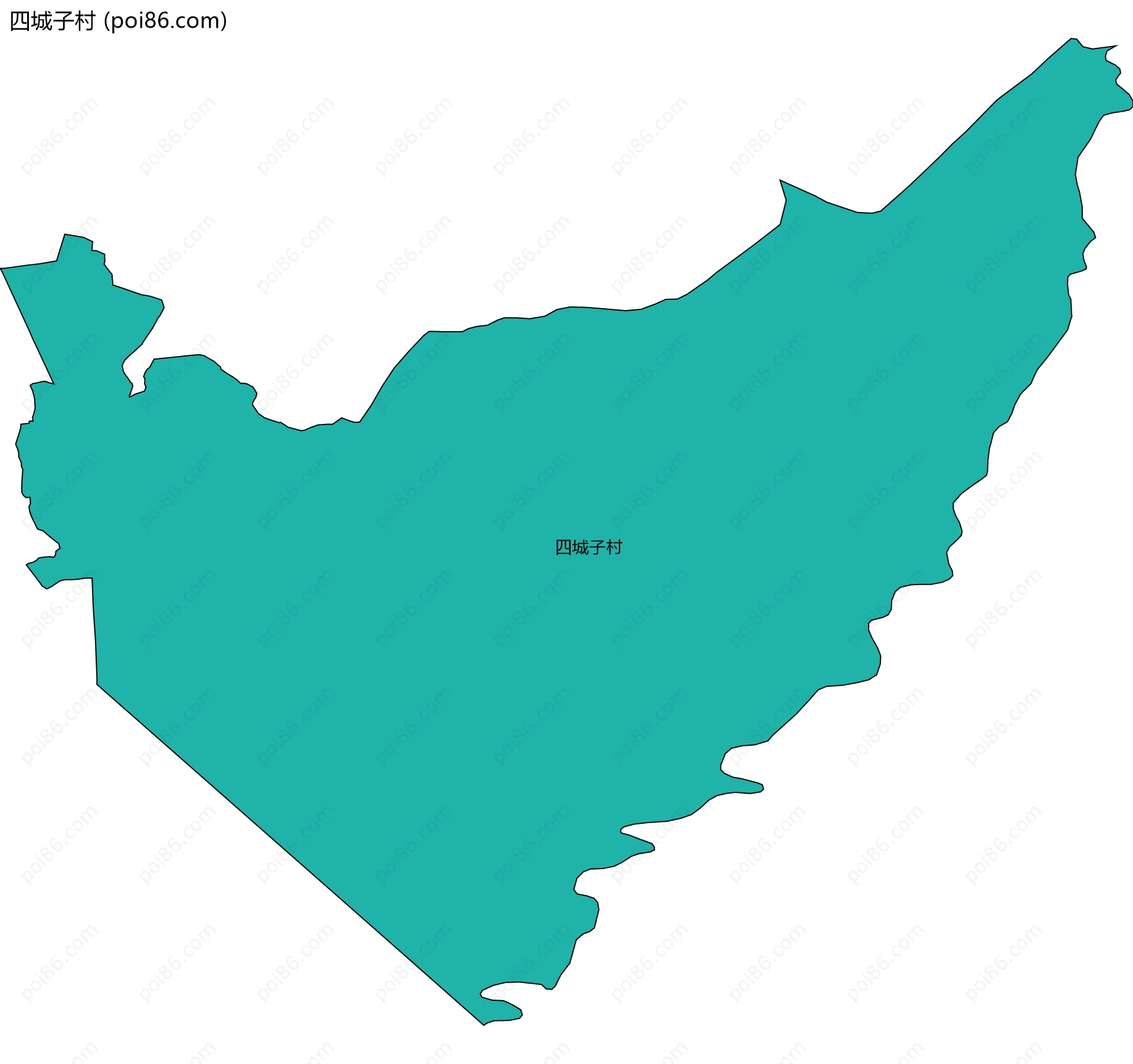 四城子村边界地图