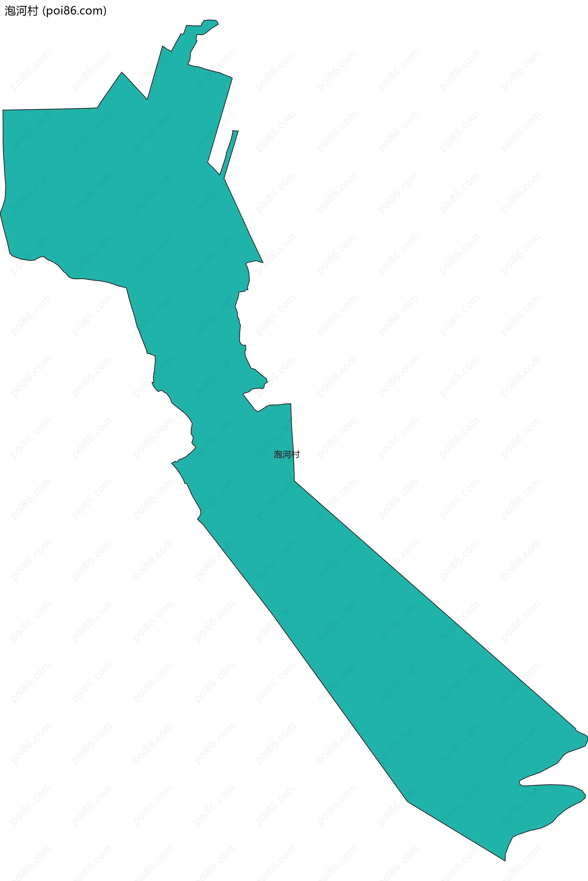 泡河村边界地图