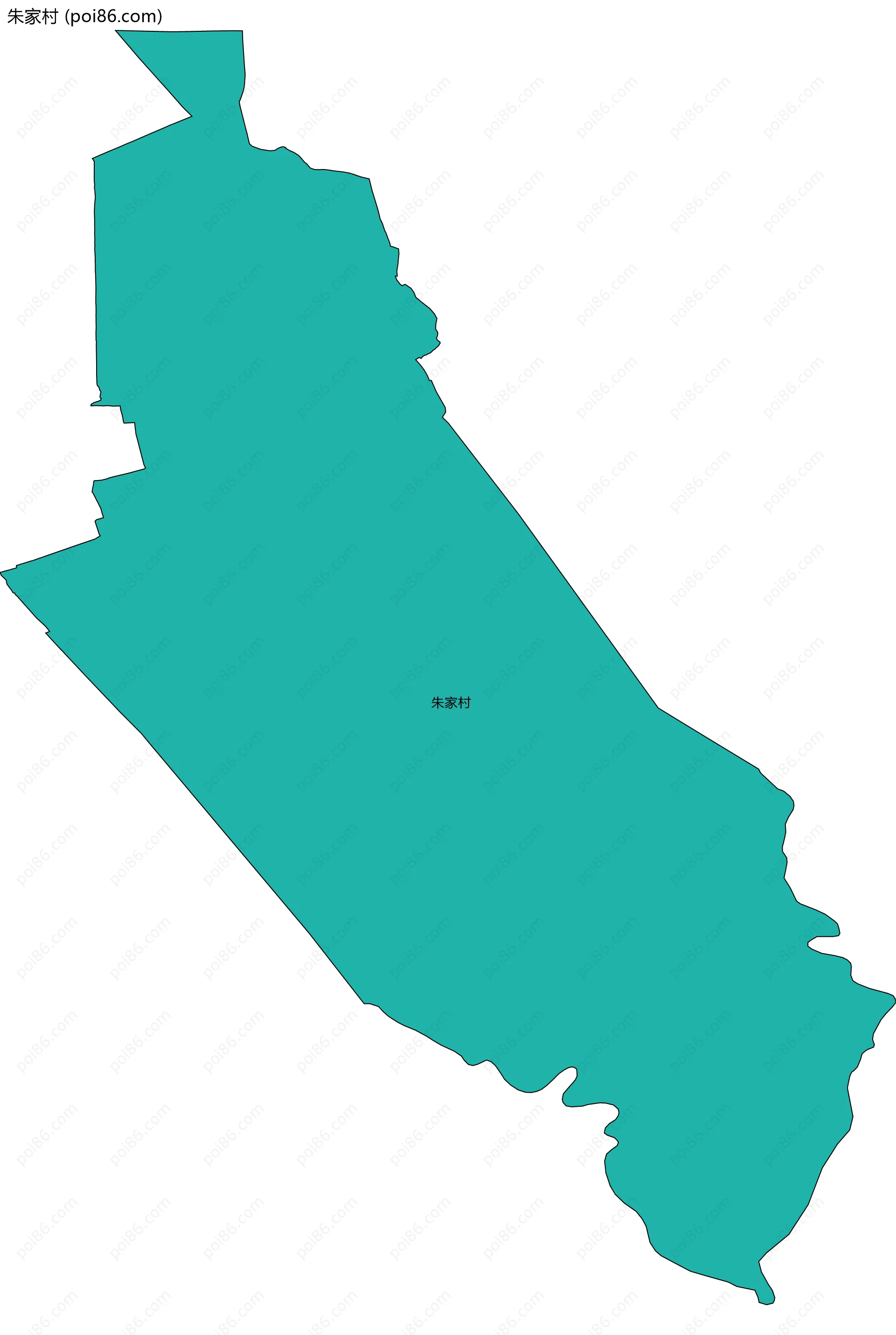 朱家村边界地图