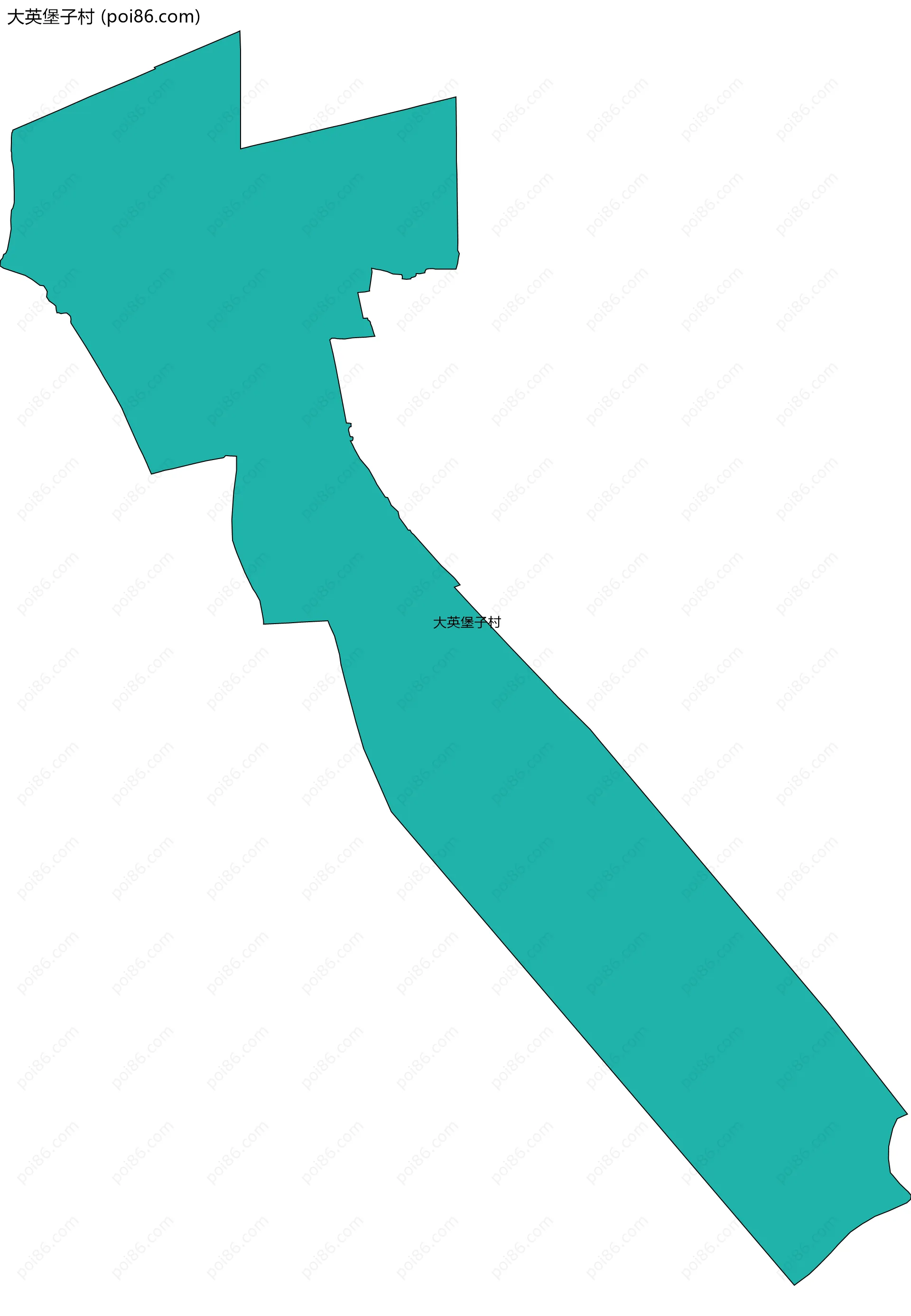 大英堡子村边界地图