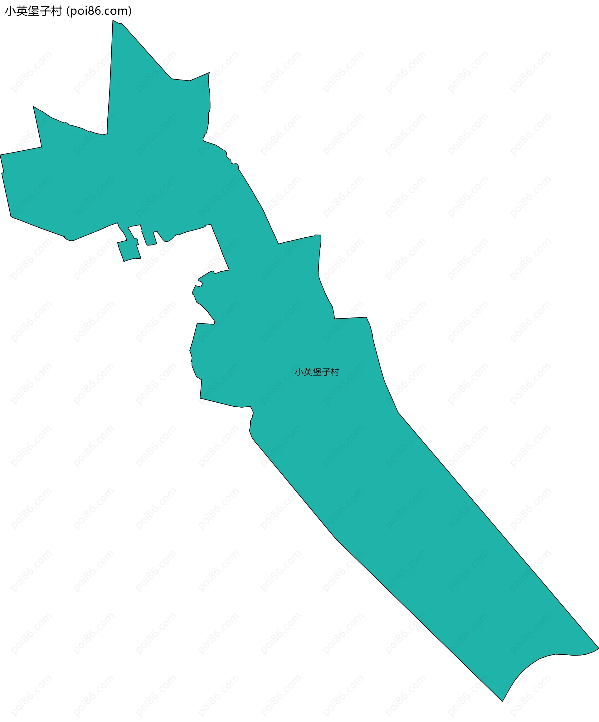 小英堡子村边界地图