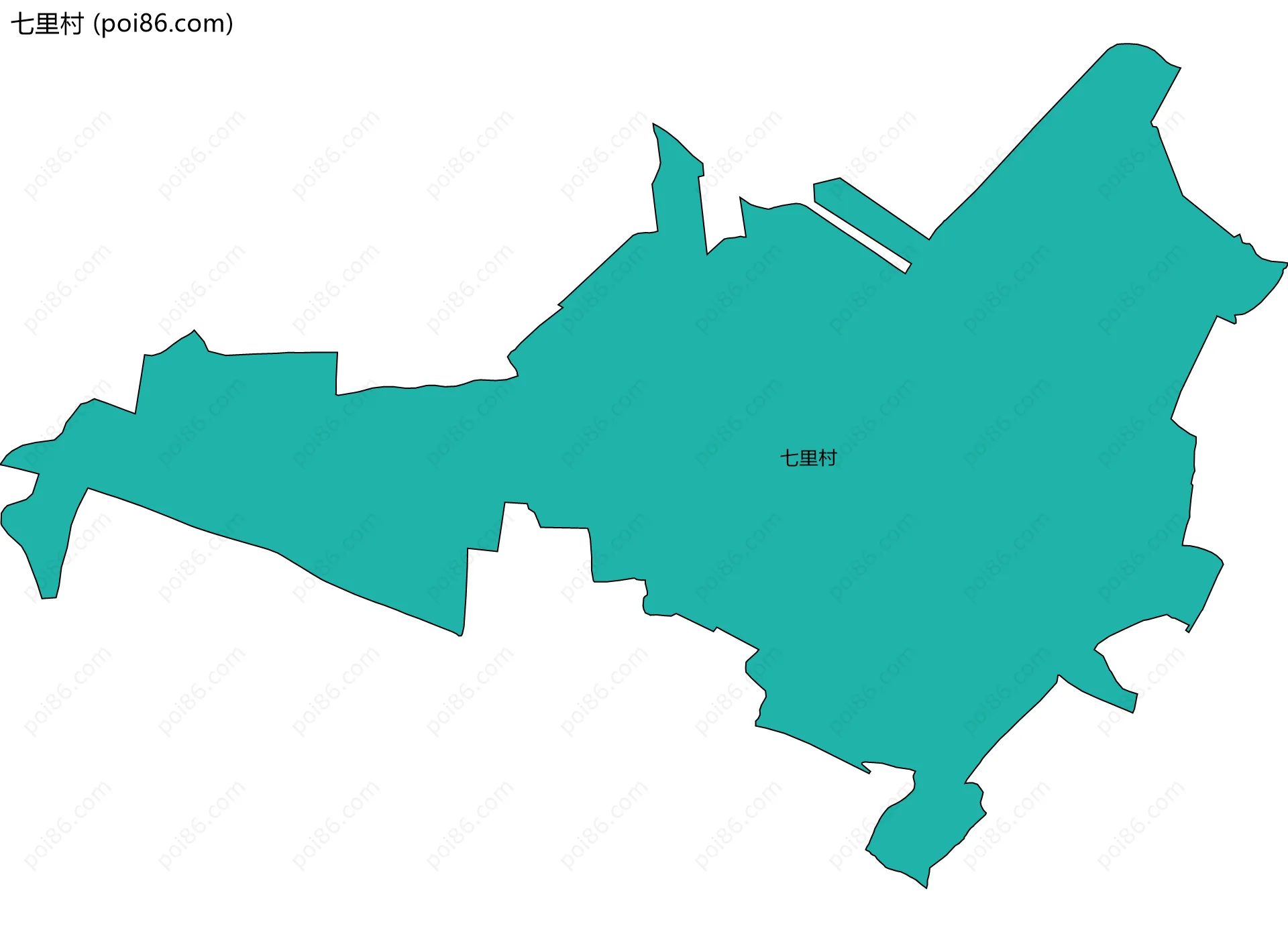 七里村边界地图