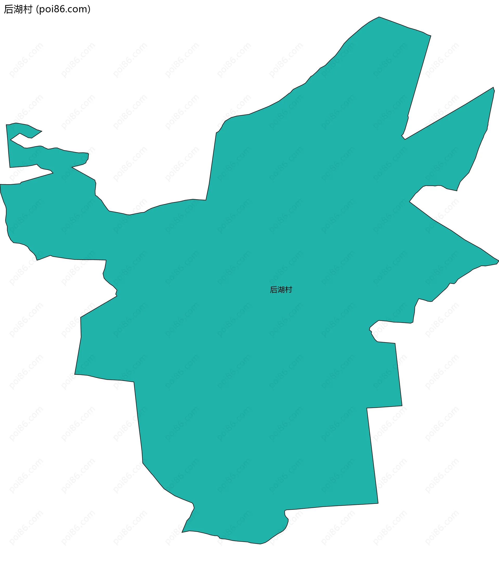 后湖村边界地图