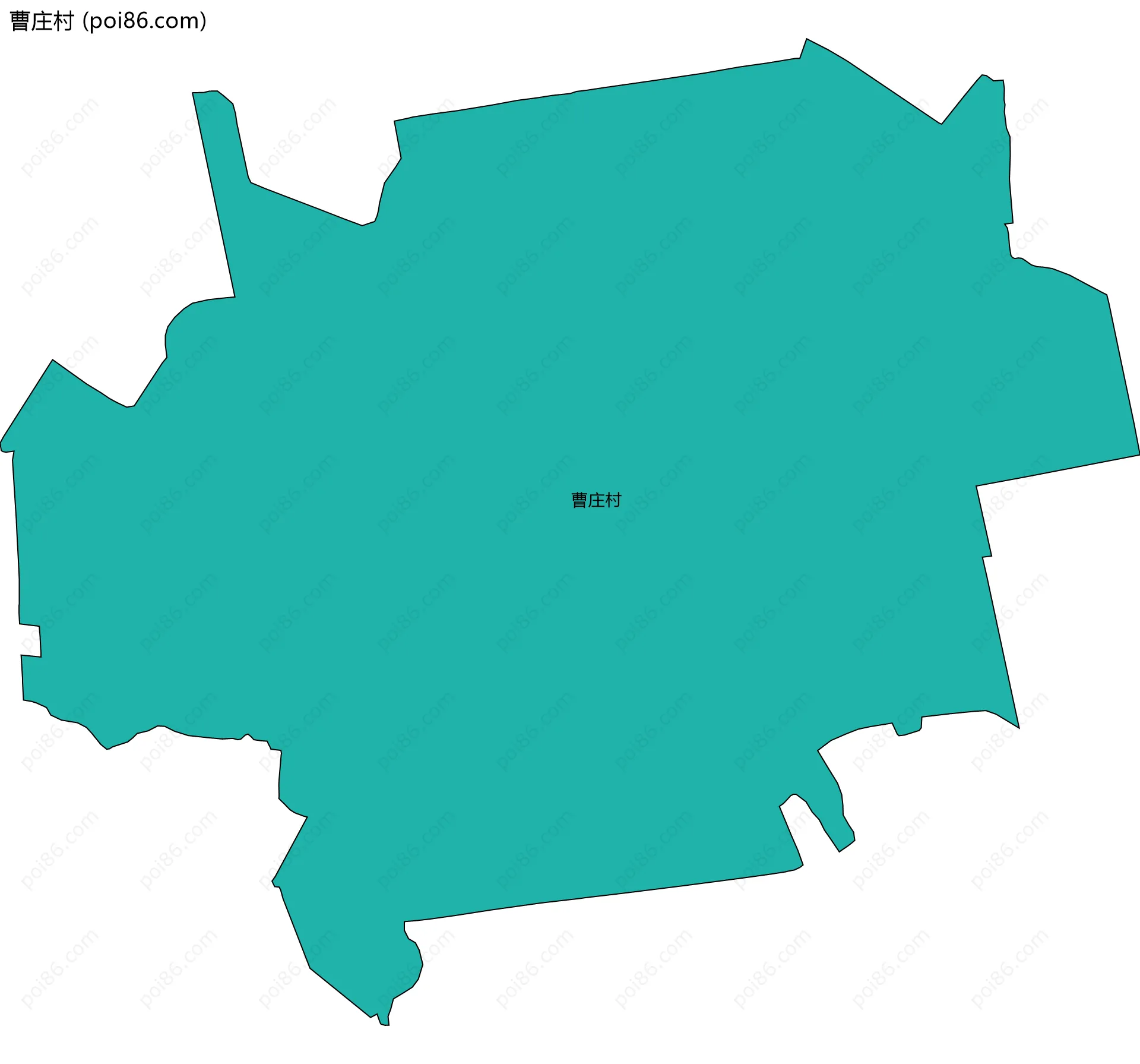 曹庄村边界地图