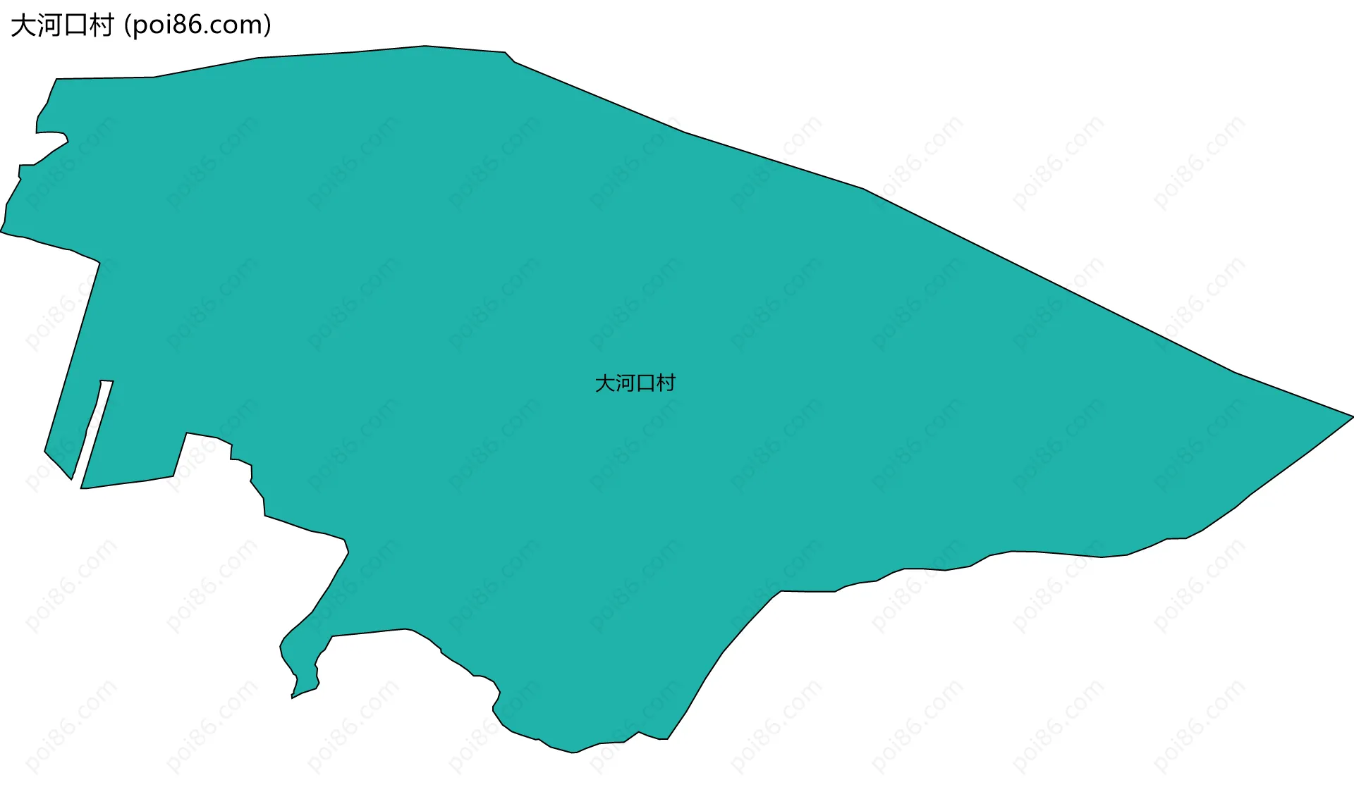 大河口村边界地图