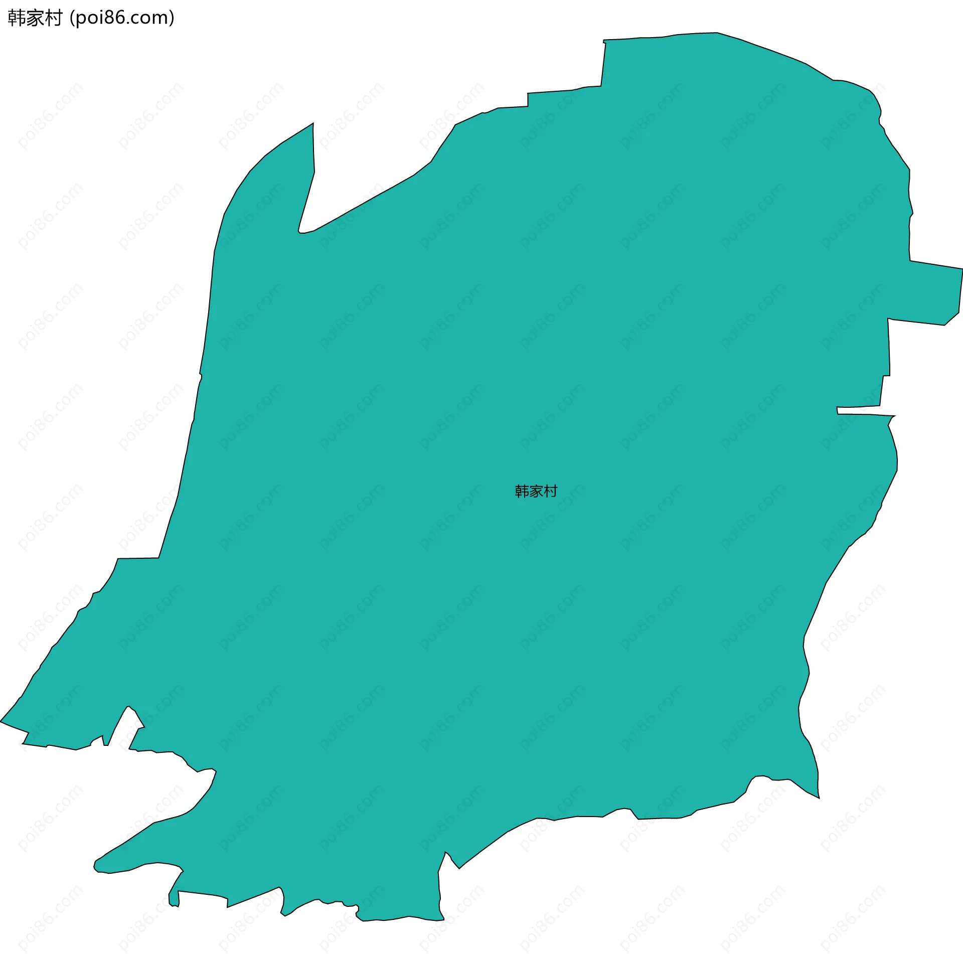 韩家村边界地图