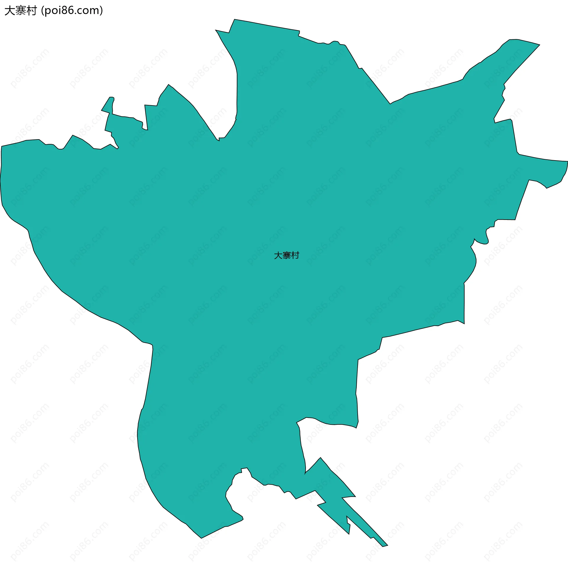 大寨村边界地图