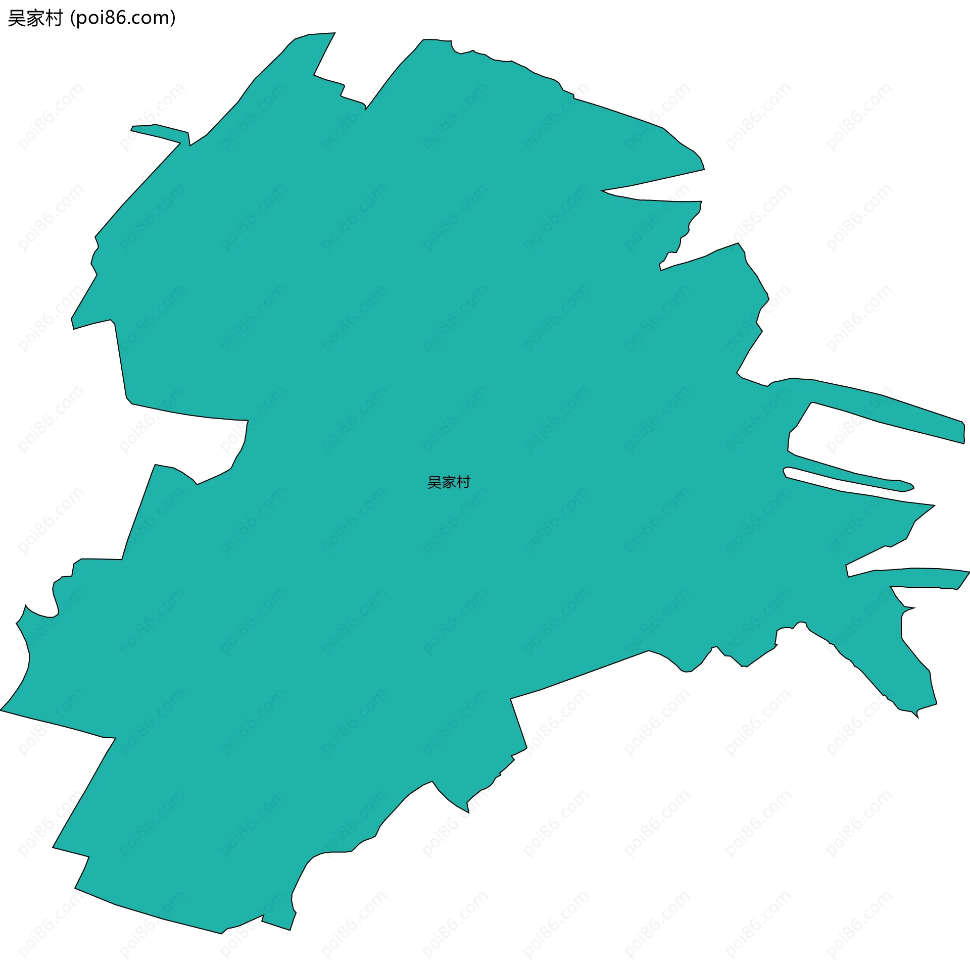 吴家村边界地图