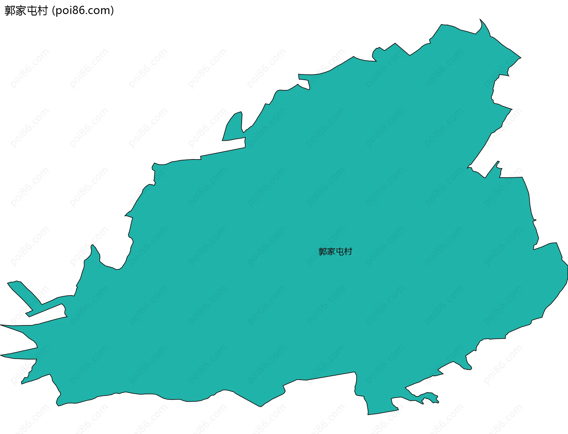 郭家屯村边界地图