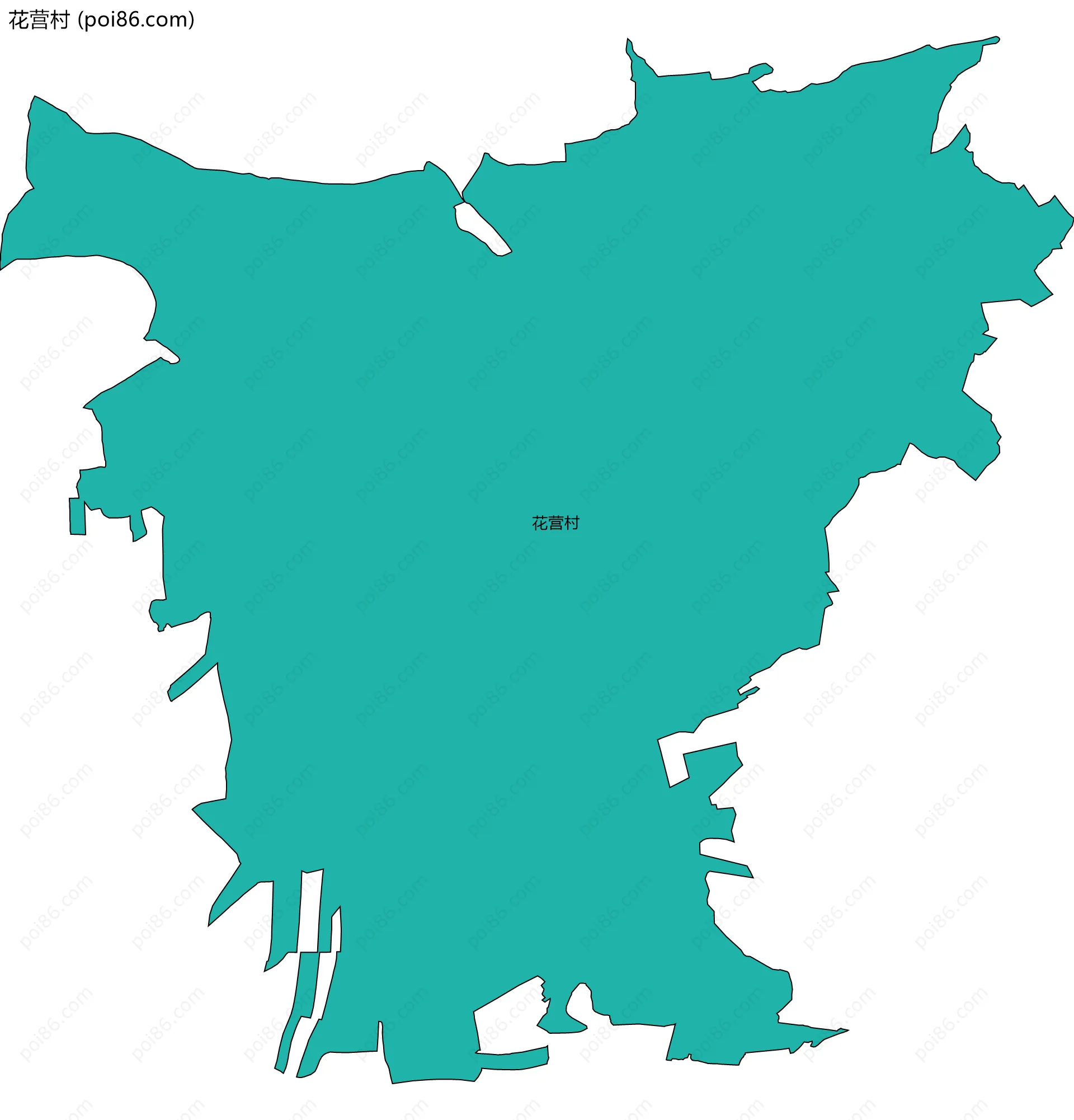 花营村边界地图