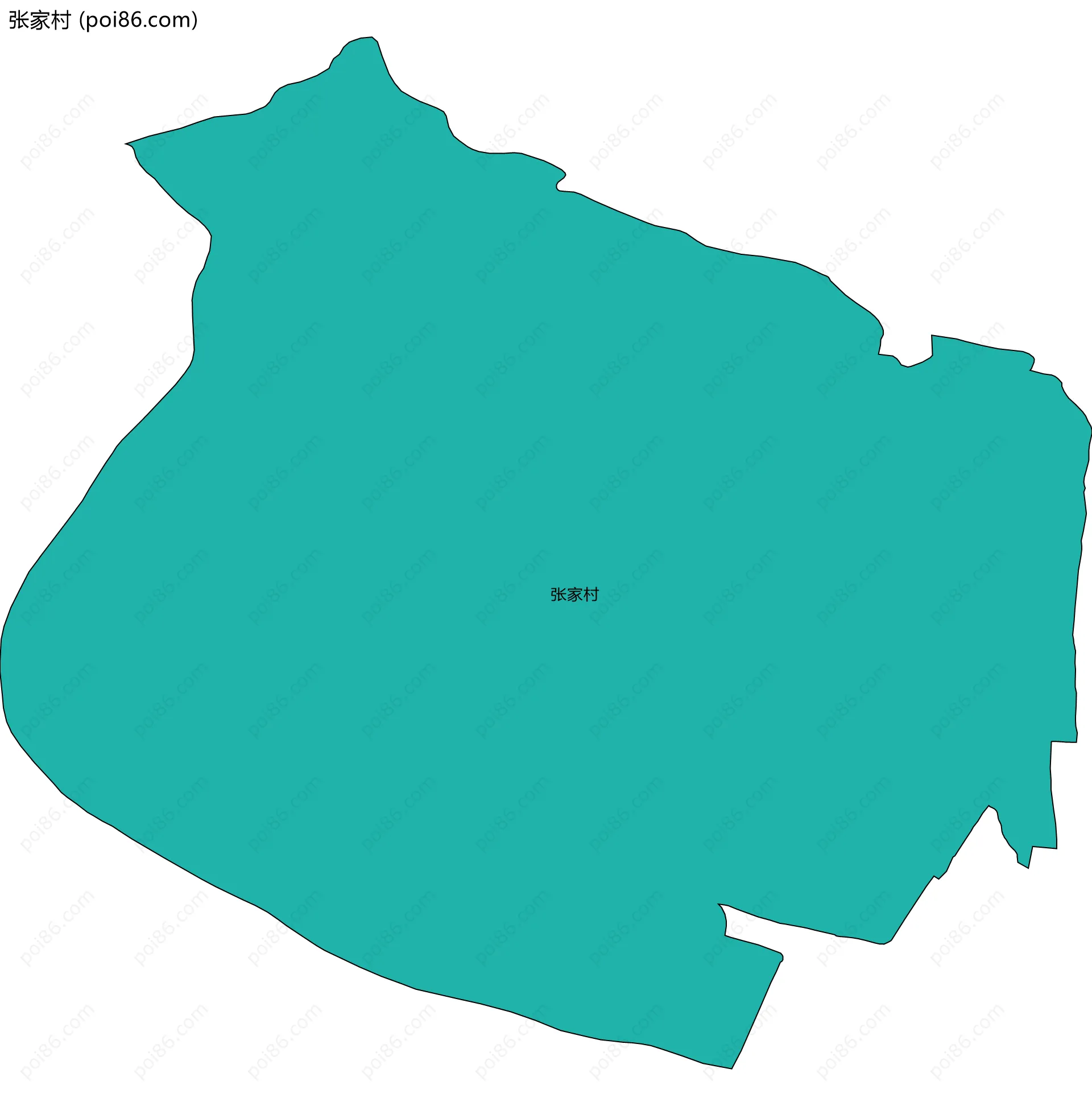 张家村边界地图