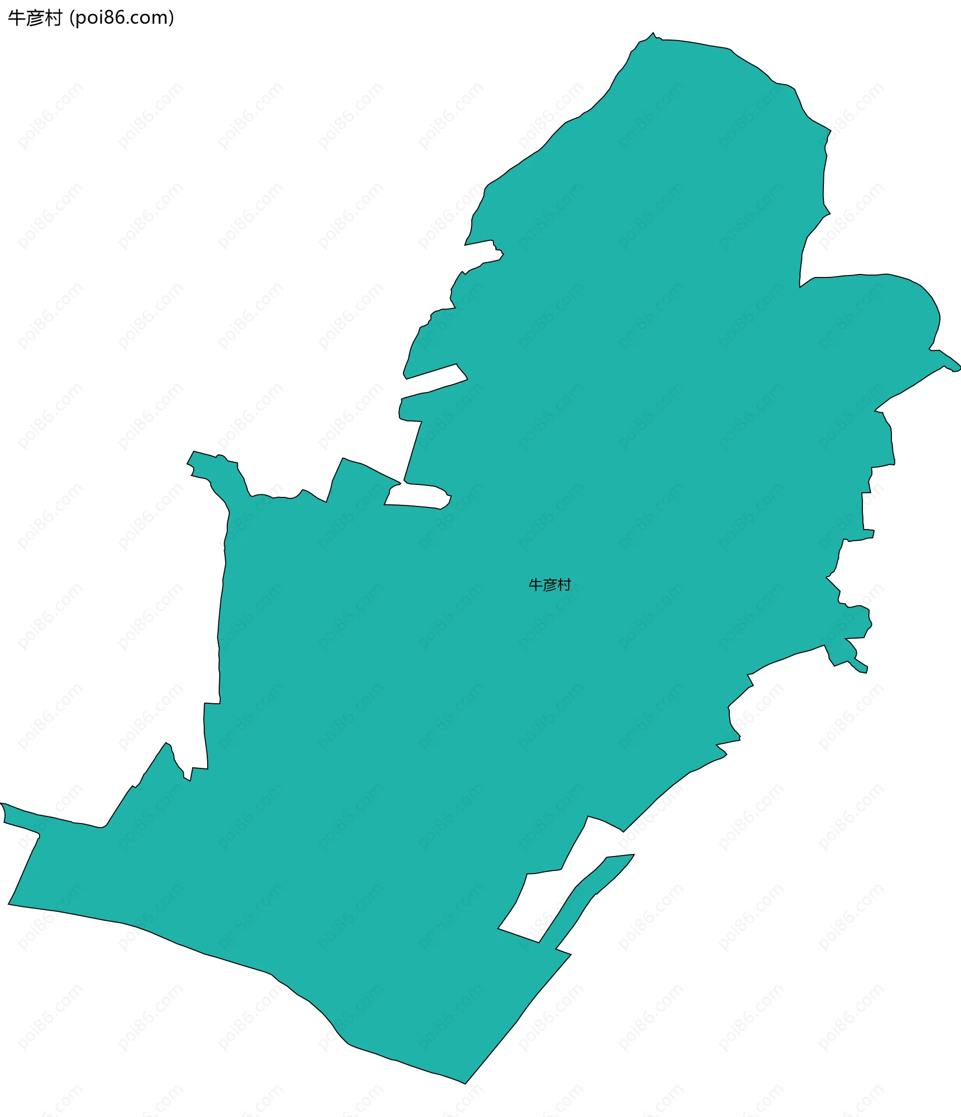 牛彦村边界地图