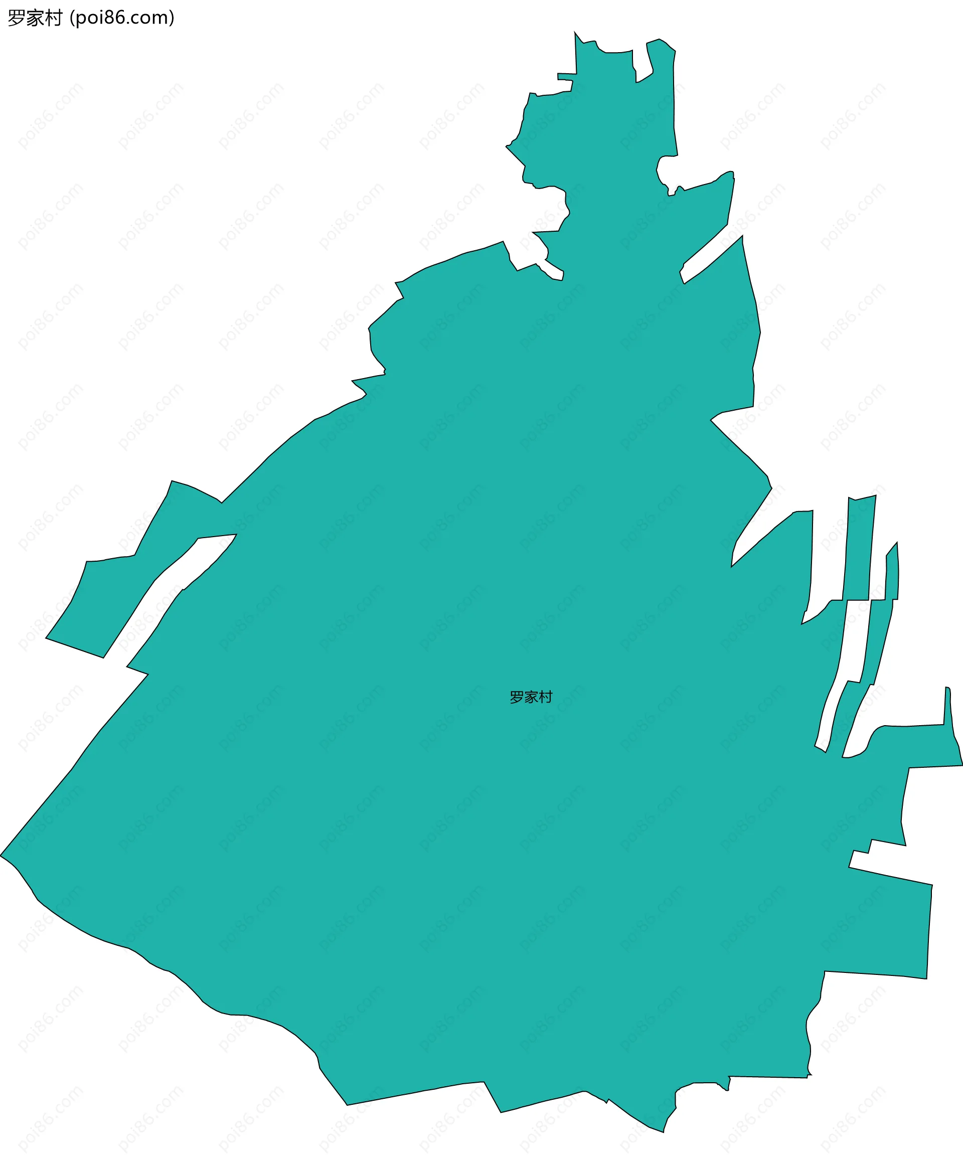 罗家村边界地图