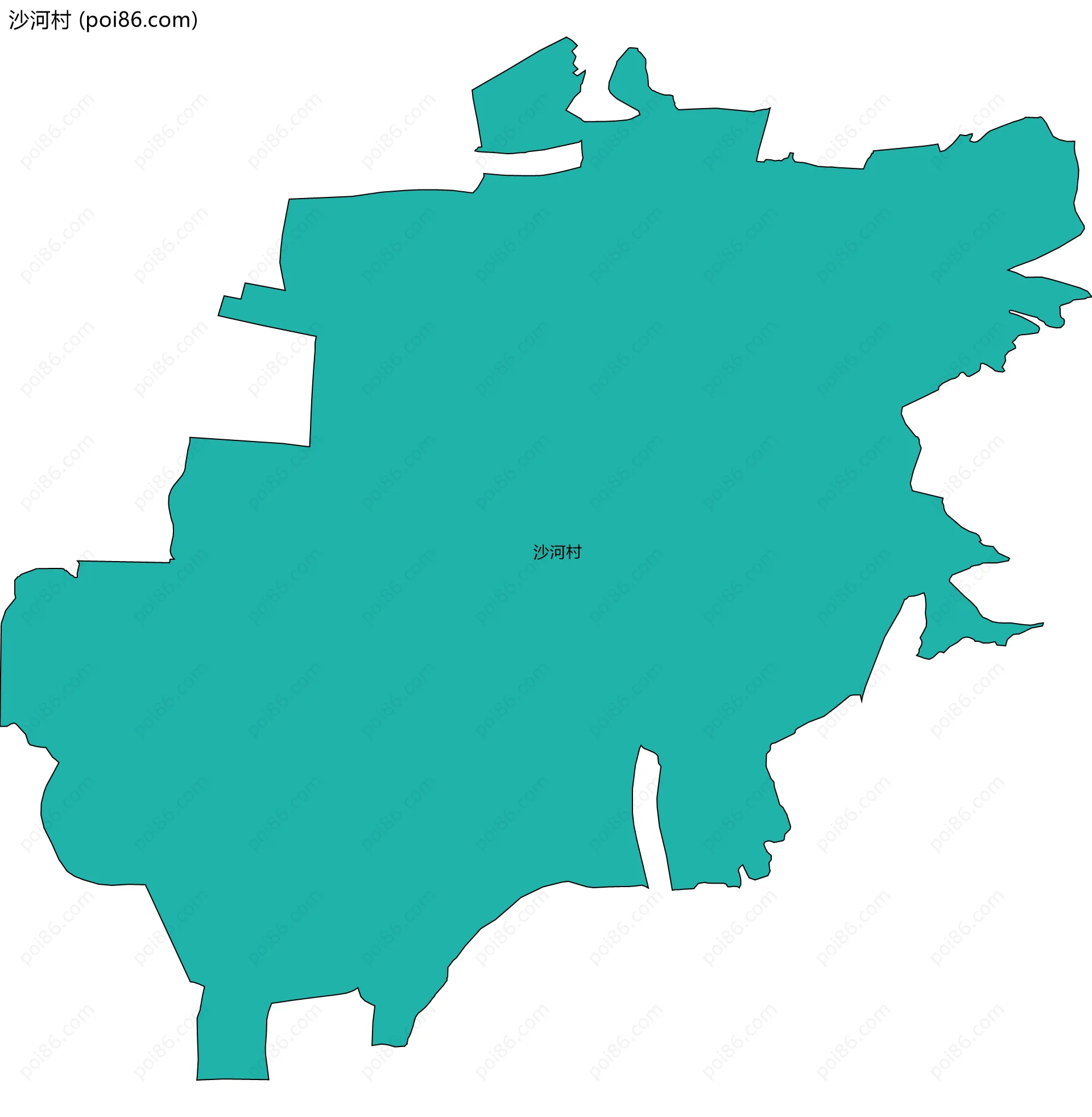 沙河村边界地图
