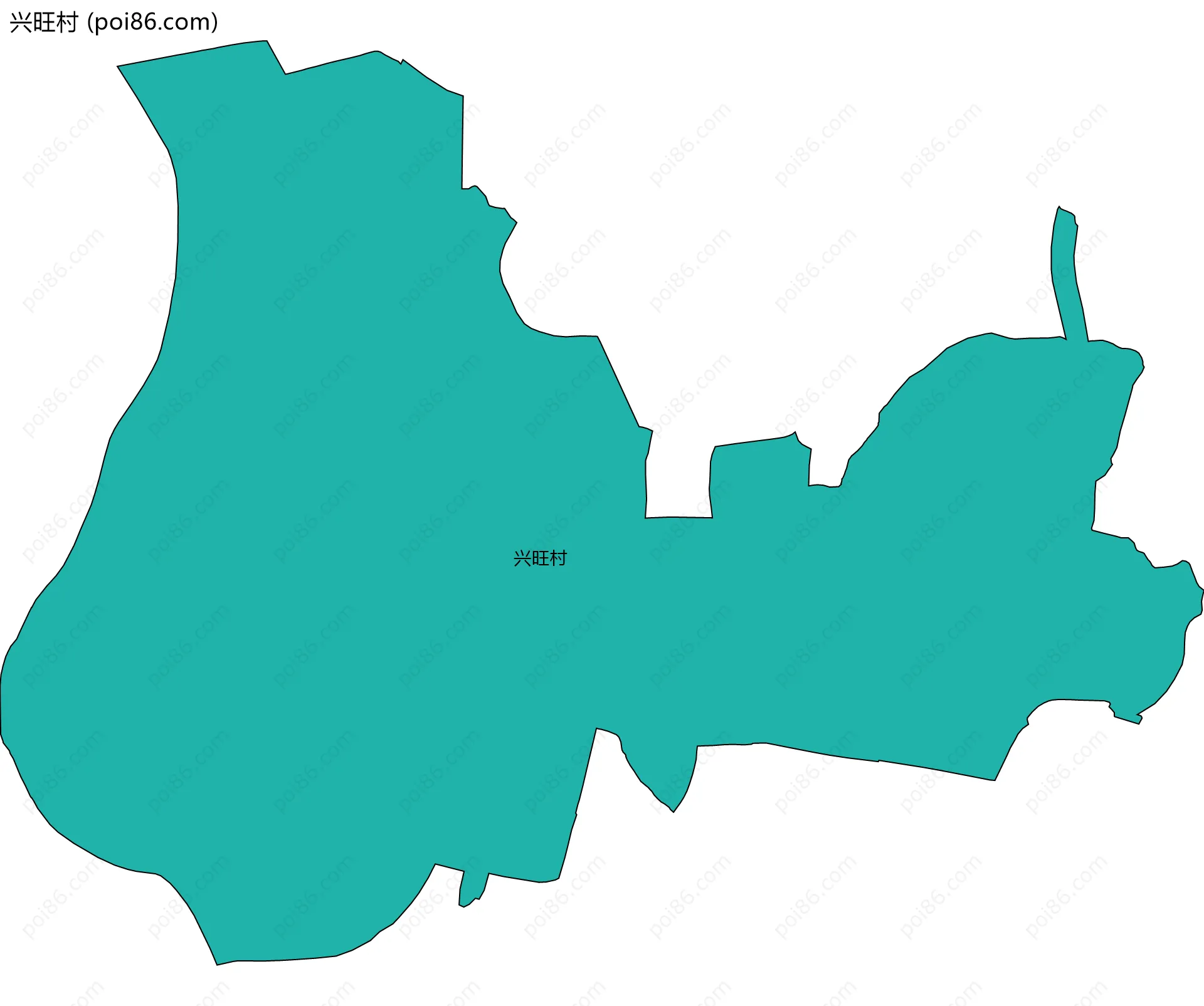 兴旺村边界地图